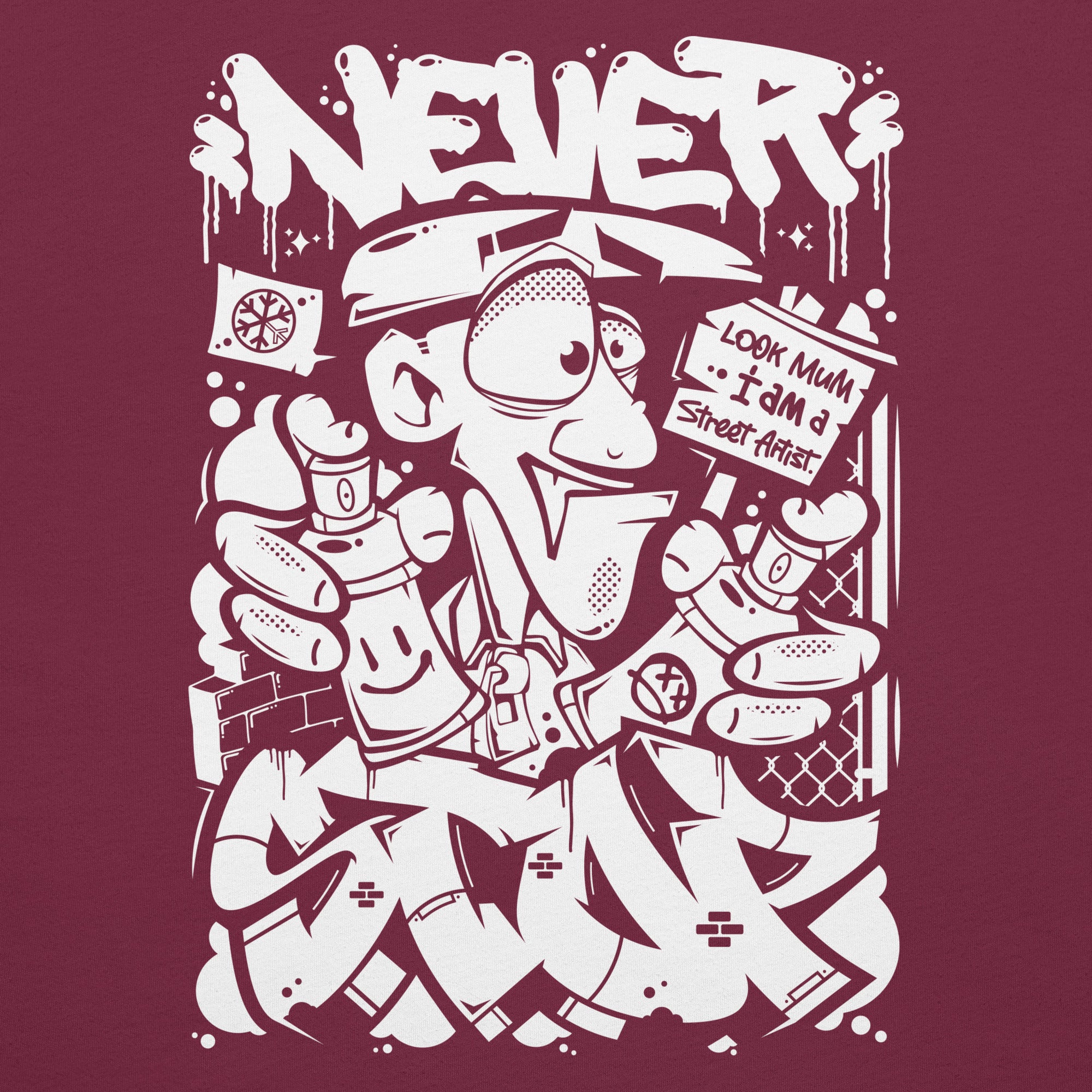 Never Stop Graffiti Character Tee - Image 17