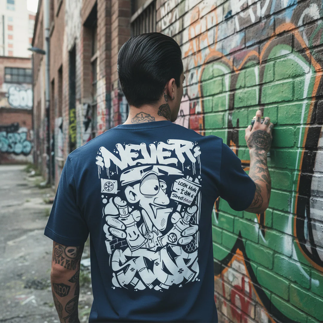 Never Stop Graffiti Character Tee - Image 2