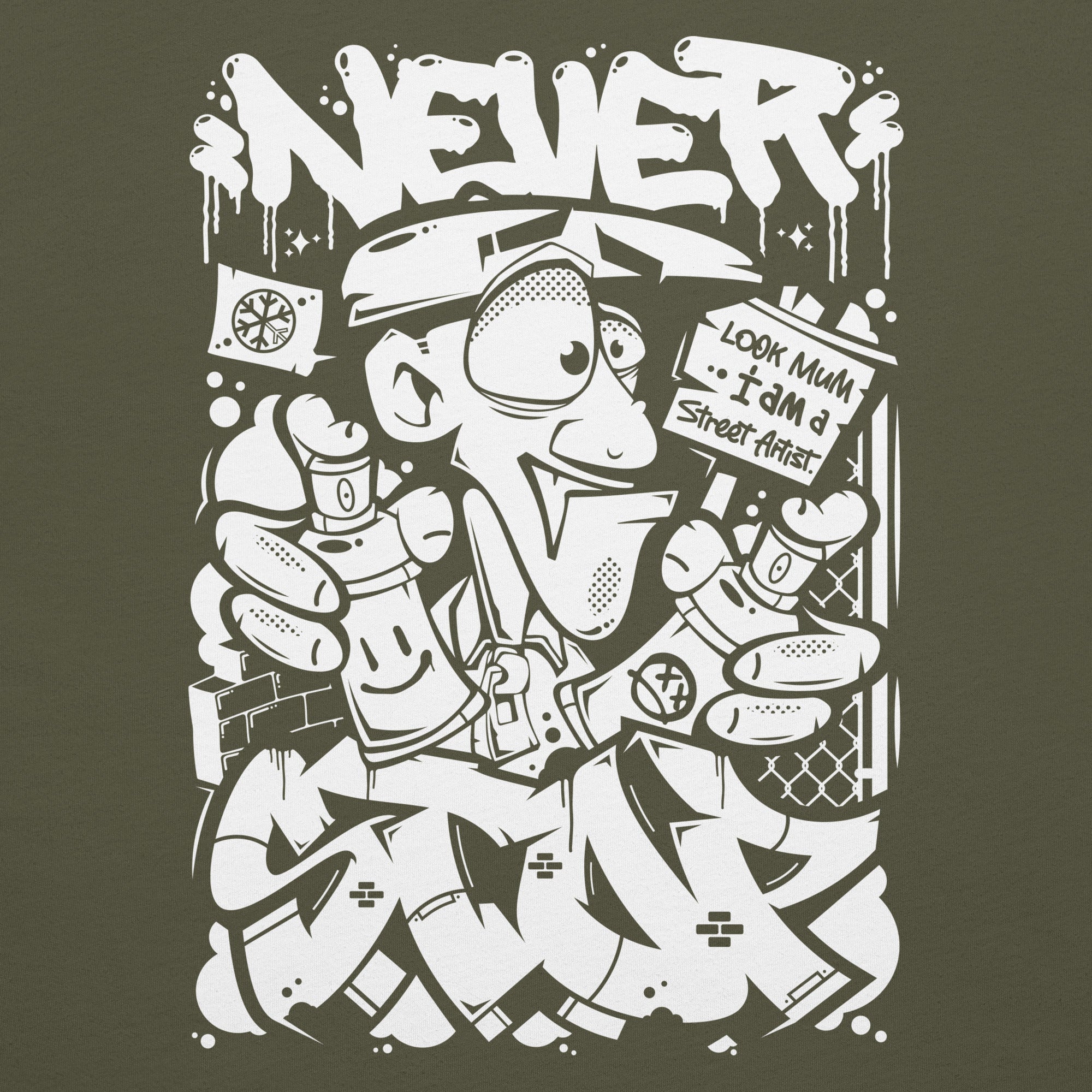 Never Stop Graffiti Character Tee - Image 24