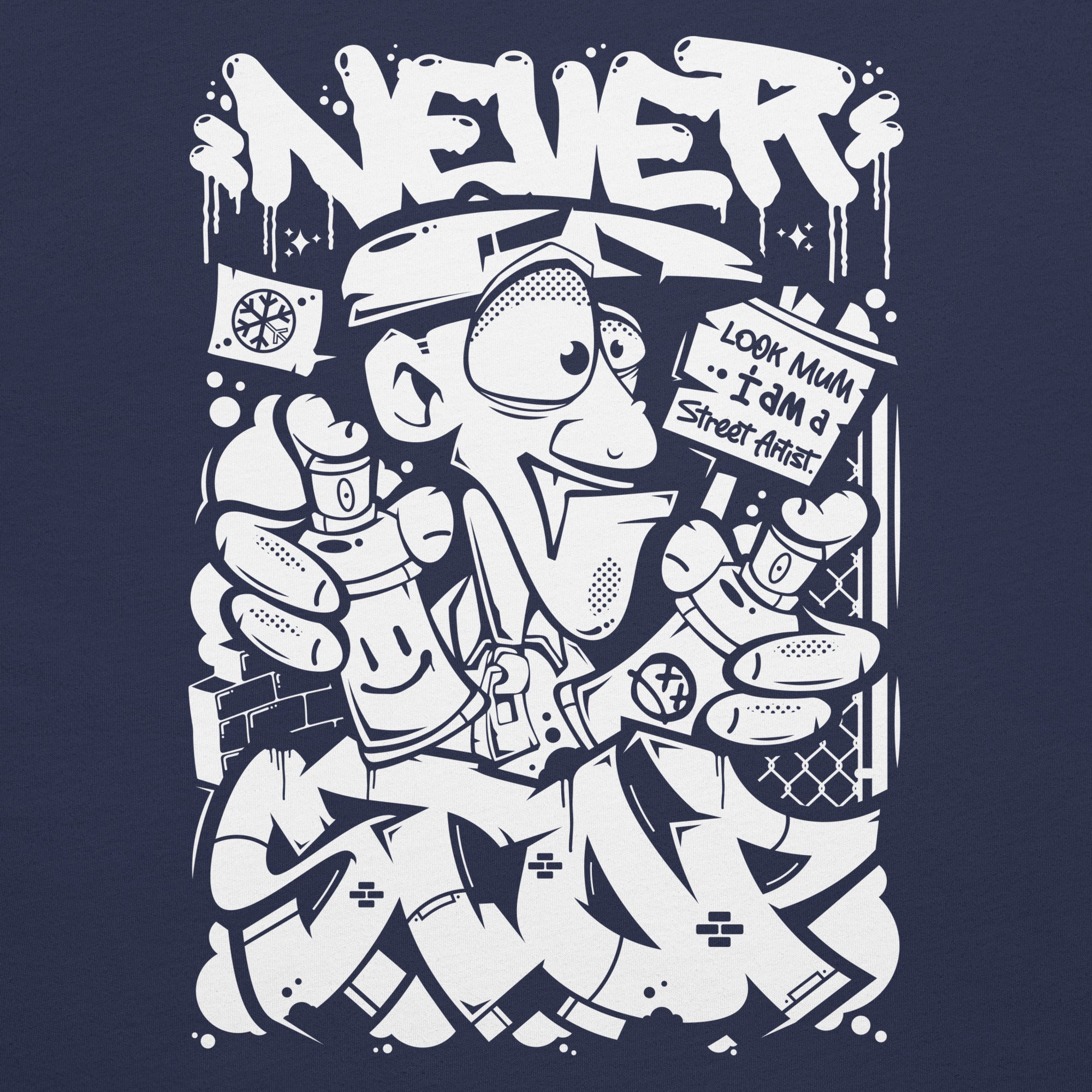 Never Stop Graffiti Character Tee - Image 3