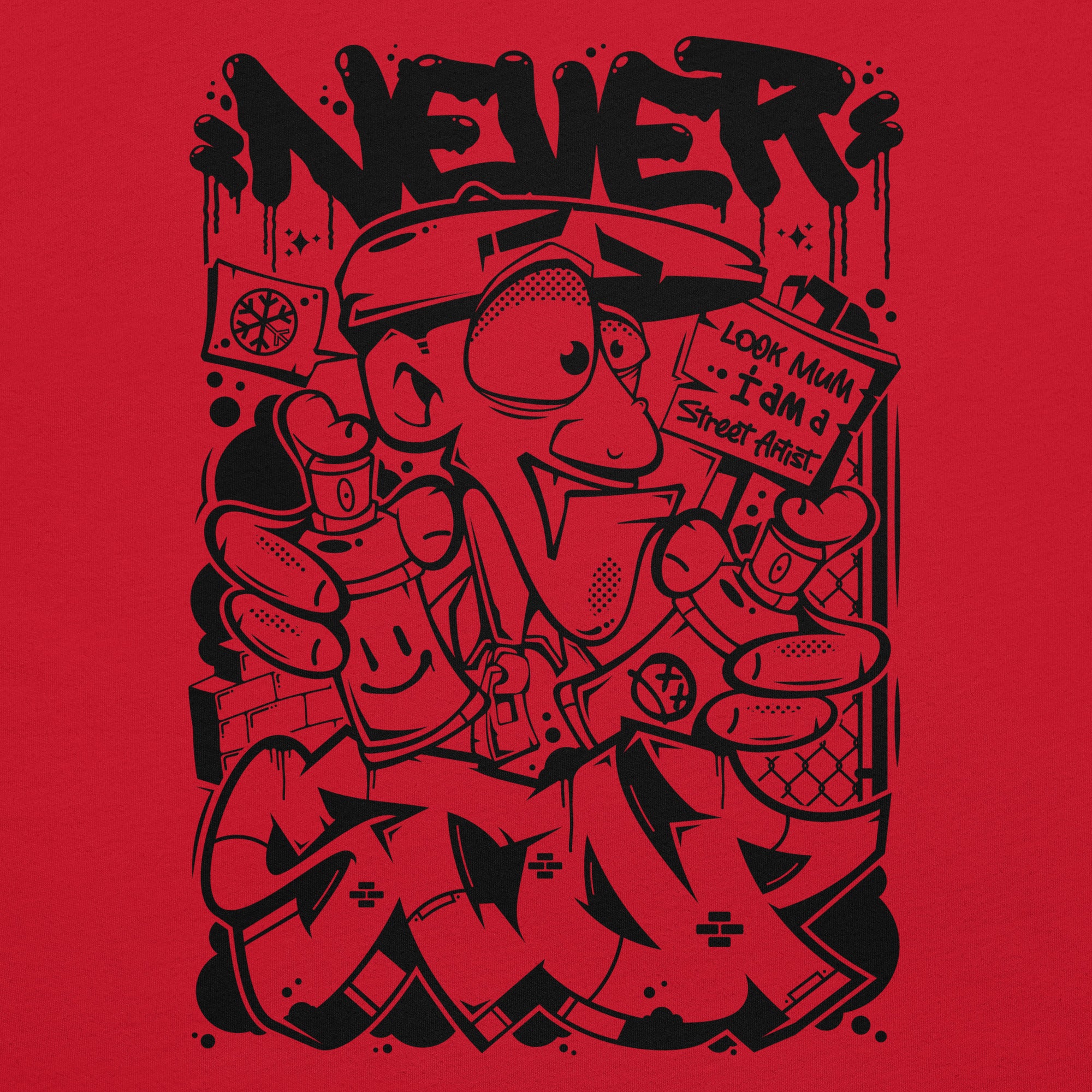Never Stop Graffiti Character Tee - Image 38