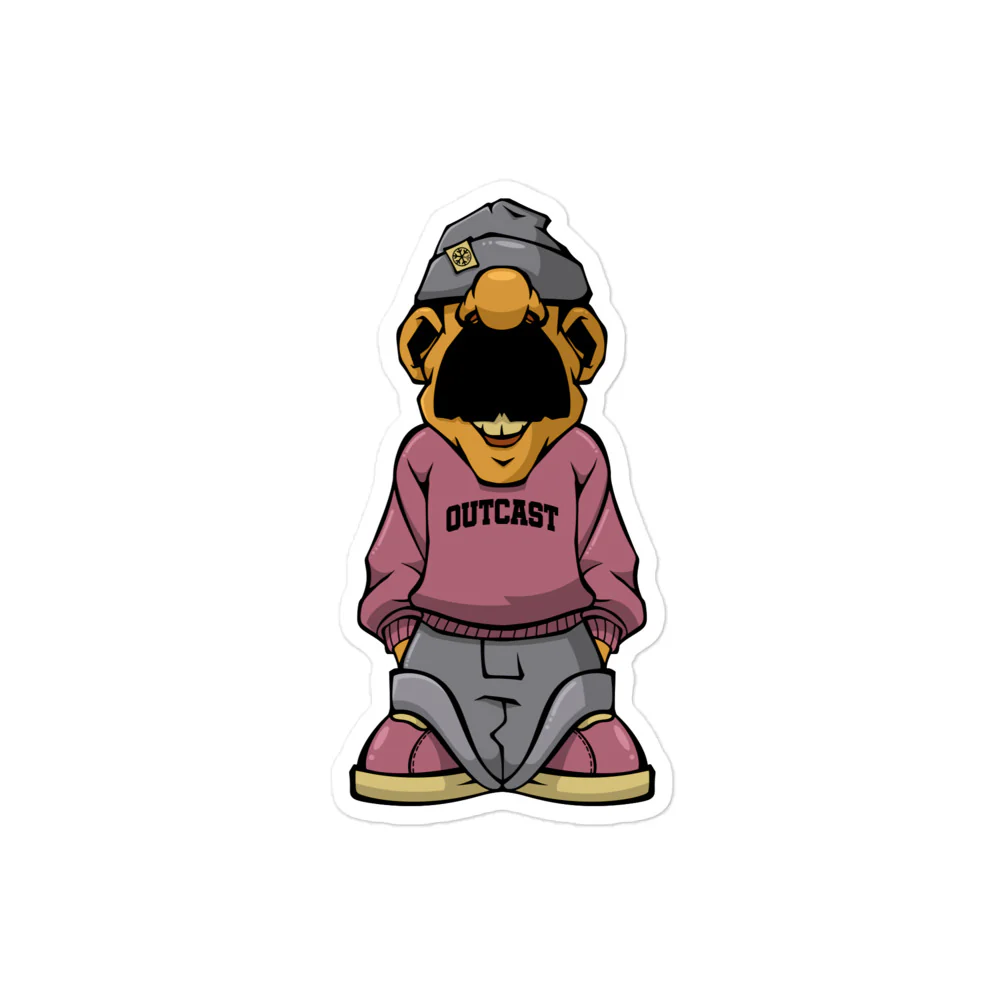 Outcast Graffiti Character Sticker