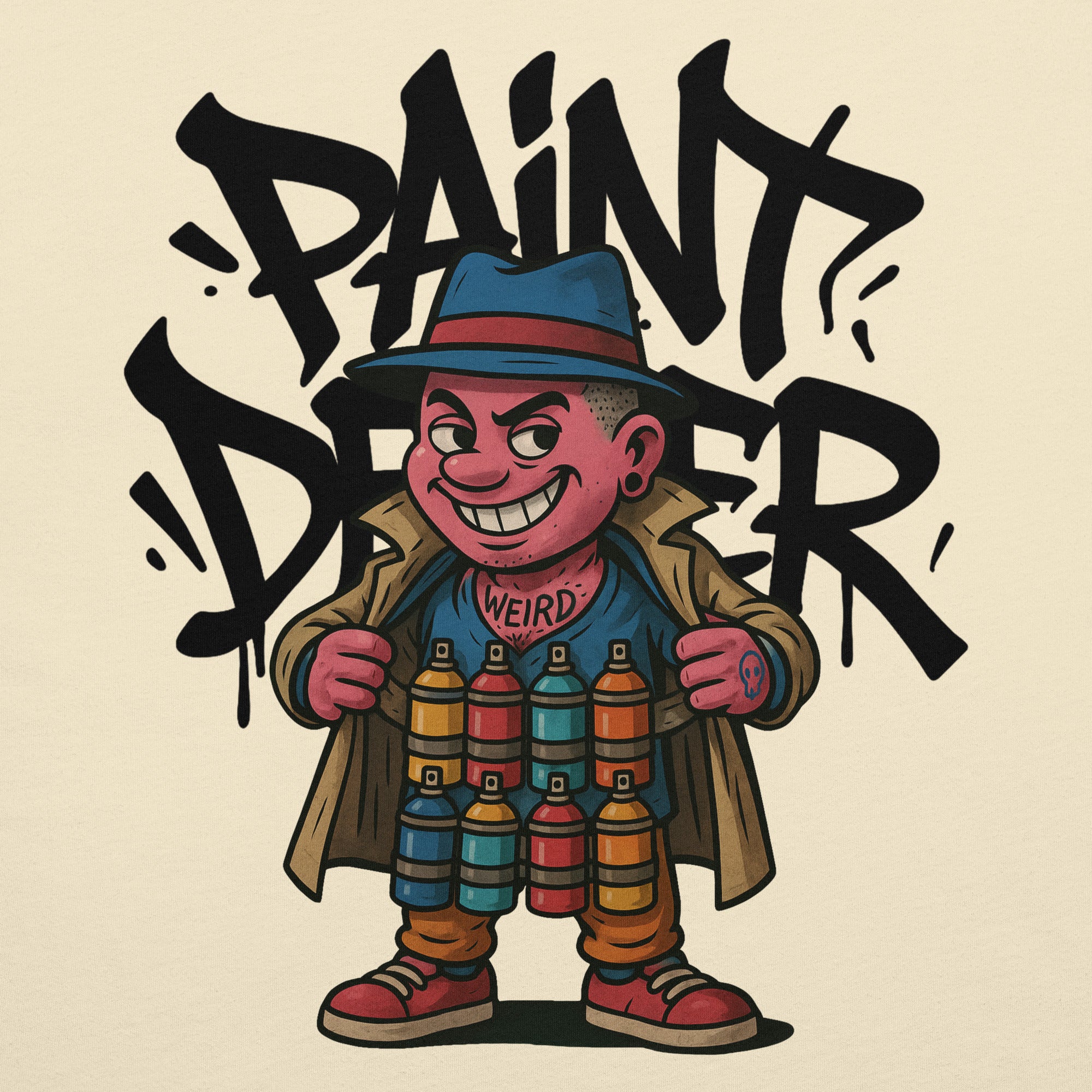 Paint Dealer Graffiti Character Tee - Image 37