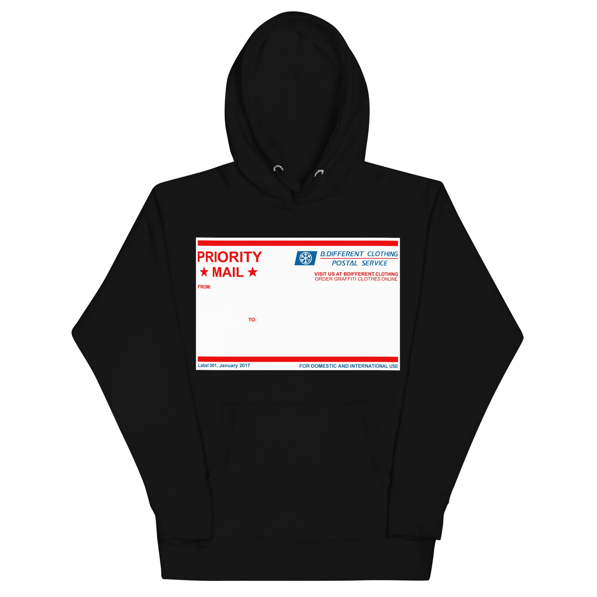 Priority Mail Sticker Graffiti Hoodie - Image 6