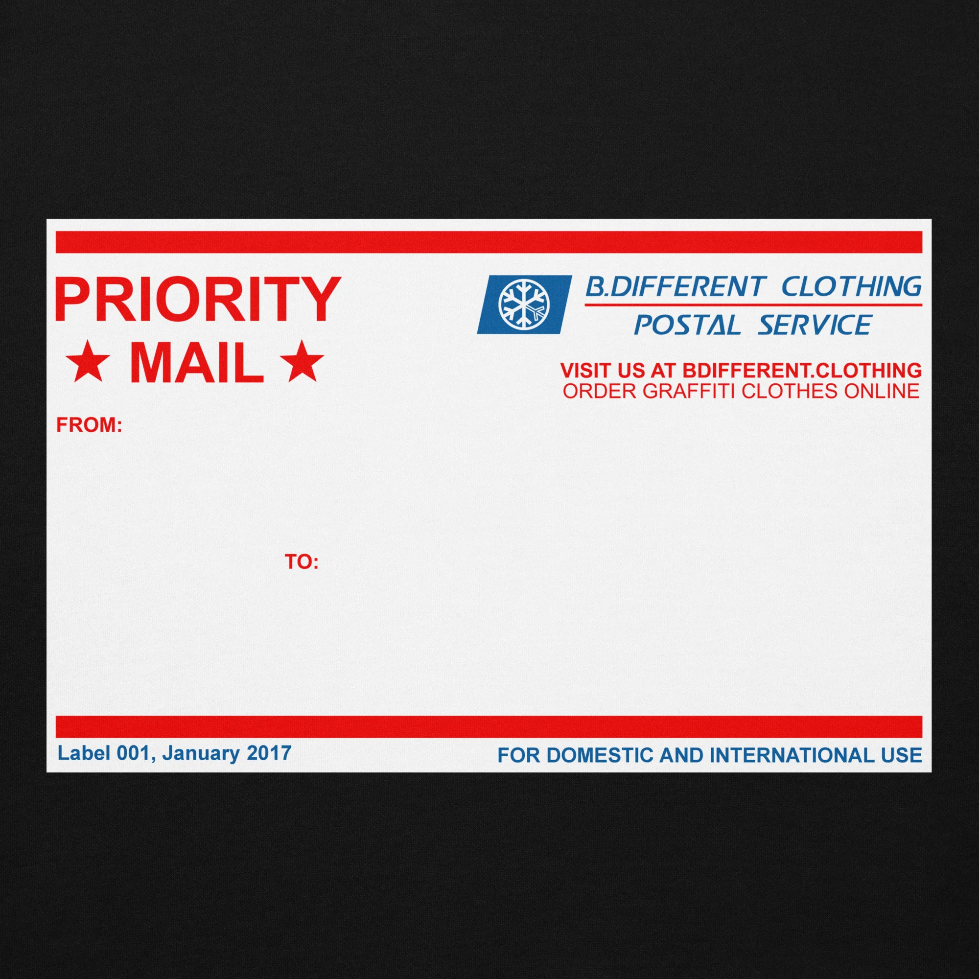 Priority Mail Sticker Graffiti Hoodie - Image 7