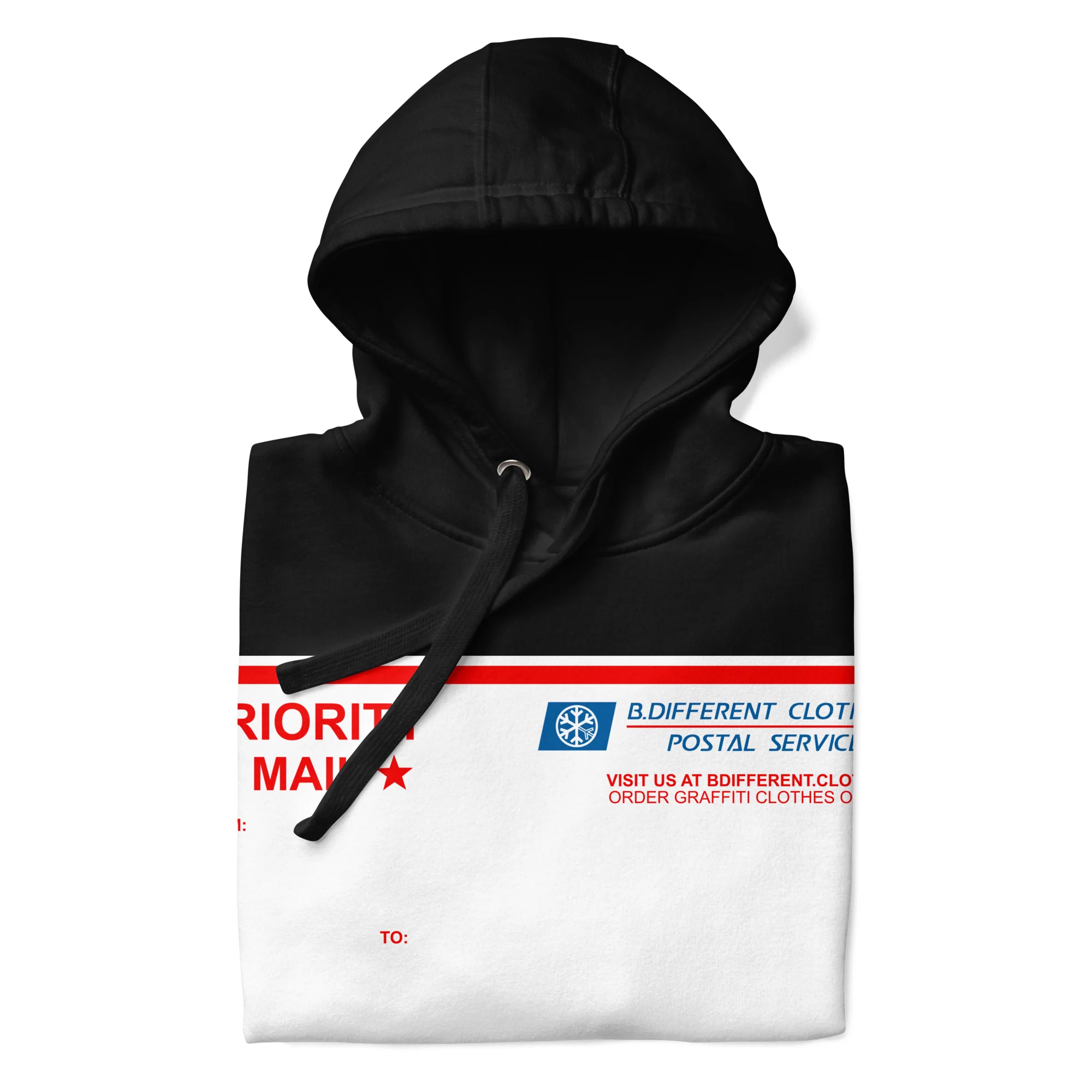 Priority Mail Sticker Graffiti Hoodie - Image 8