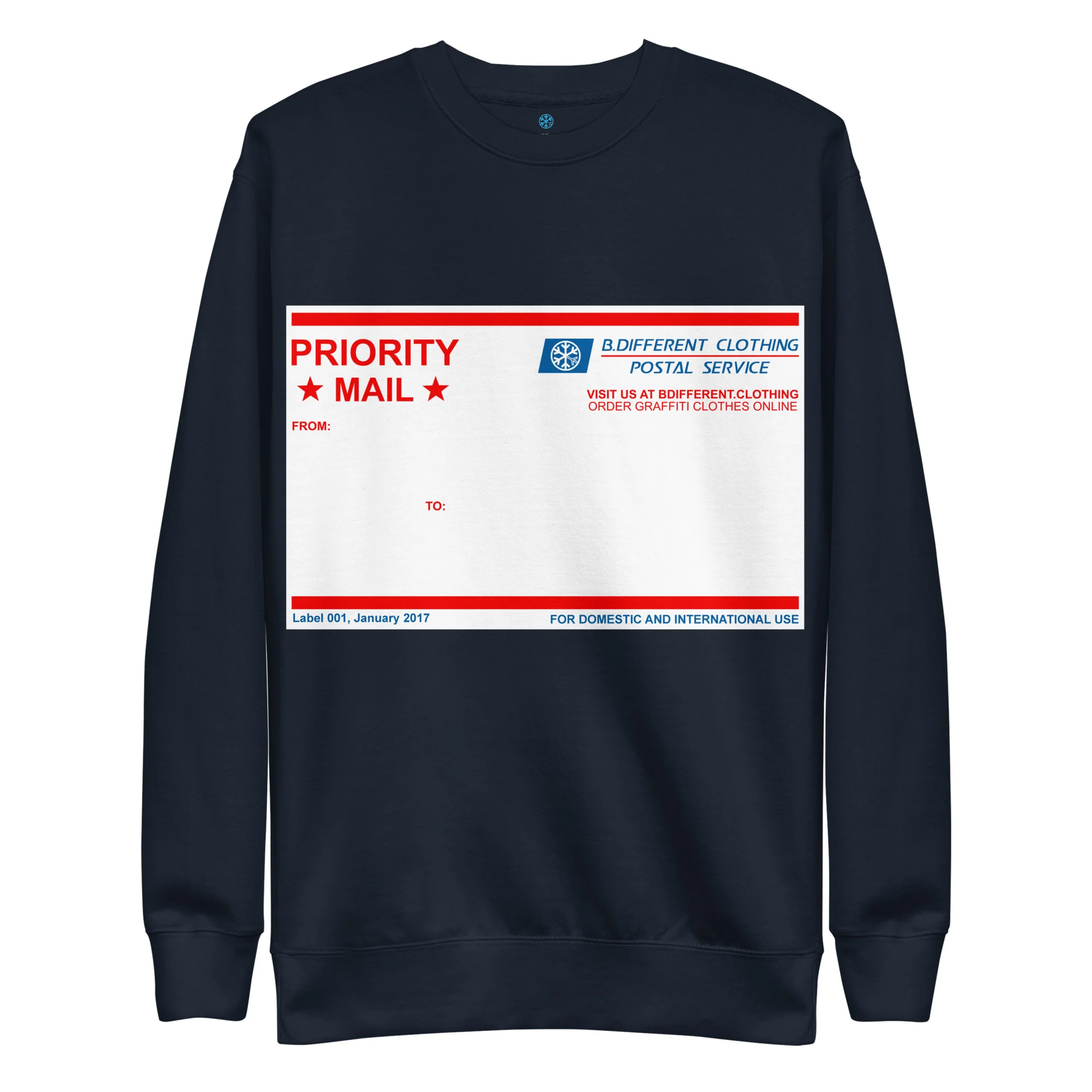 Priority Mail Sticker Graffiti Sweatshirt - Image 13