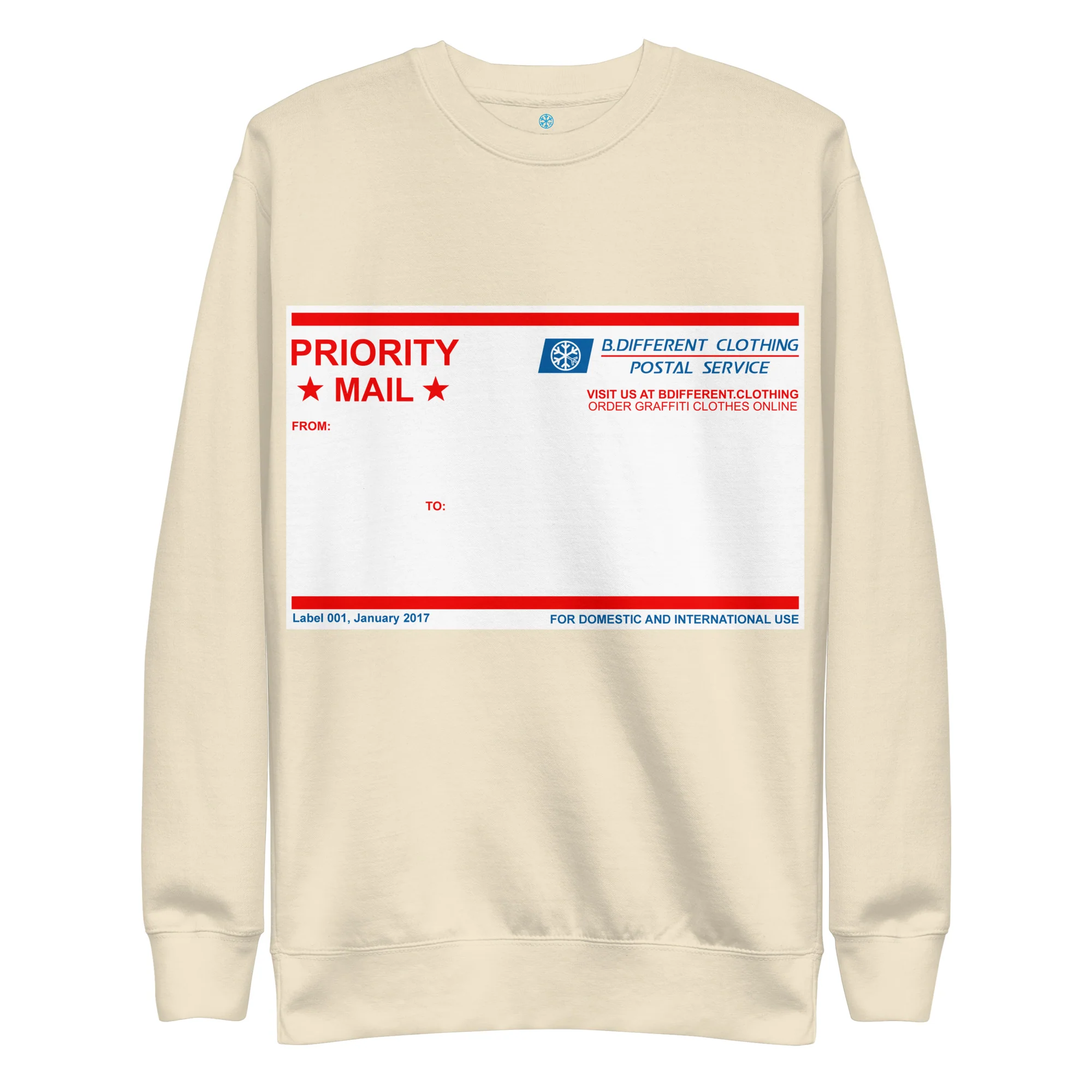 Priority Mail Sticker Graffiti Sweatshirt - Image 25