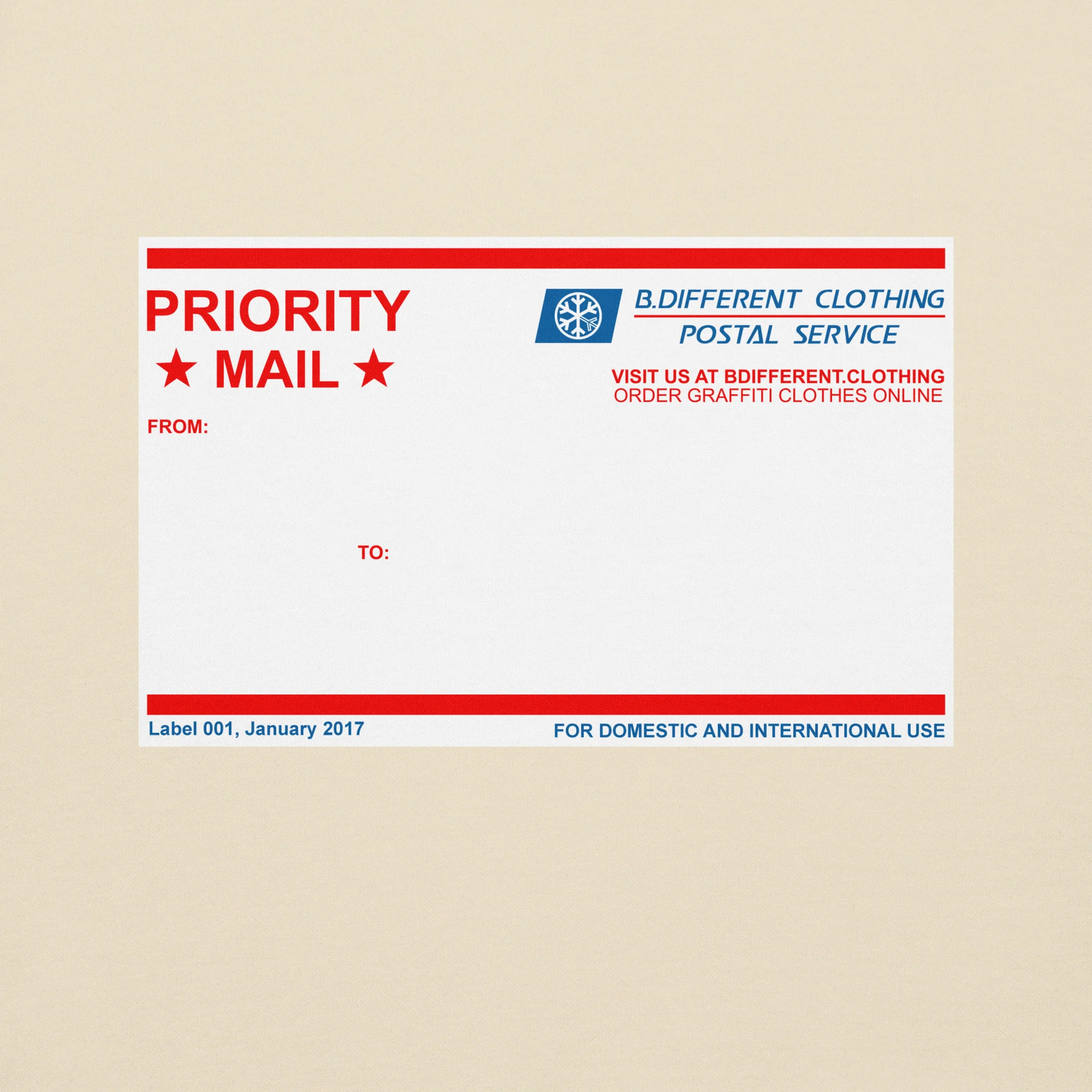 Priority Mail Sticker Graffiti Sweatshirt - Image 26