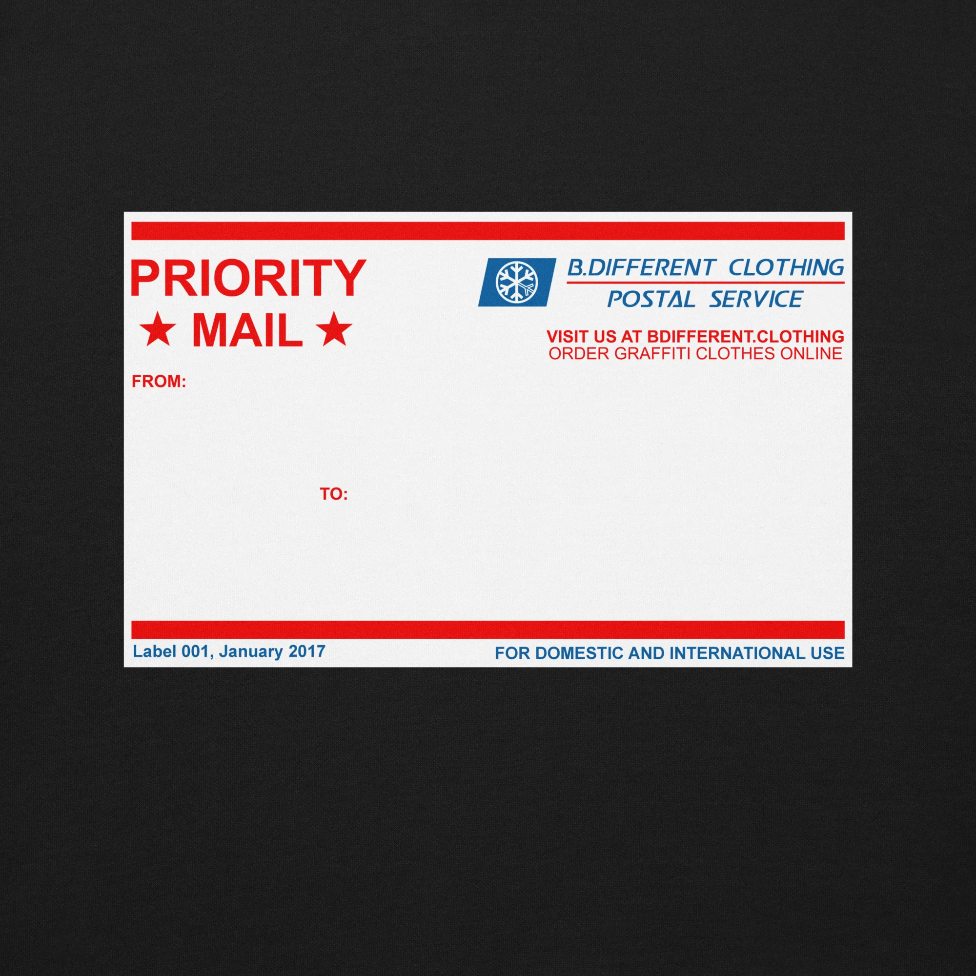 Priority Mail Sticker Graffiti Sweatshirt - Image 8