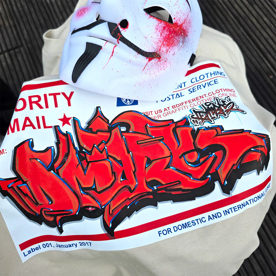 Priority Mail Sticker Graffiti Tee - Image 20