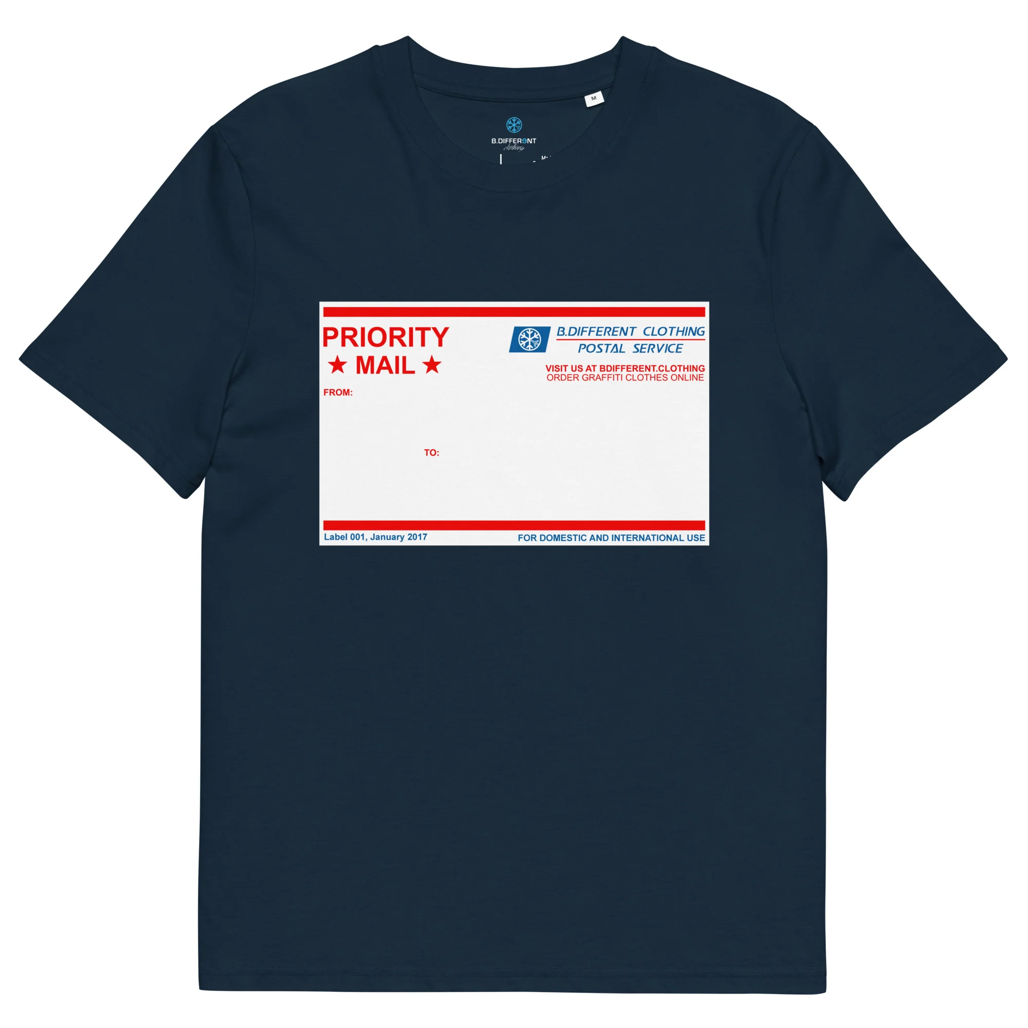 Priority Mail Sticker Graffiti Tee - Image 7