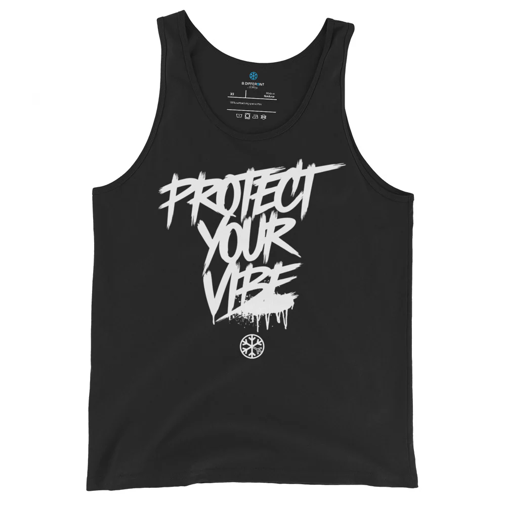 Protect Your Vibe Graffiti Tag Tank Top - Image 3