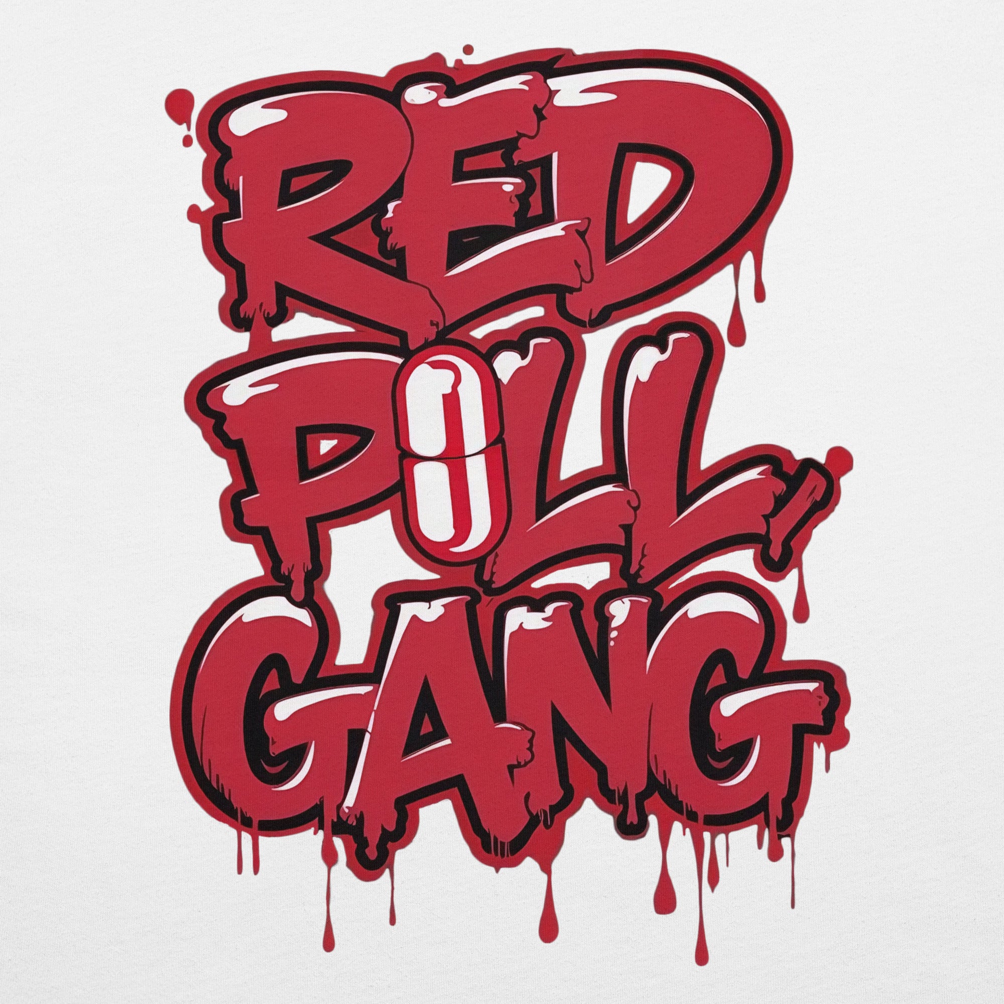 Red Pill Gang Graffiti Graffiti Tee - Image 11