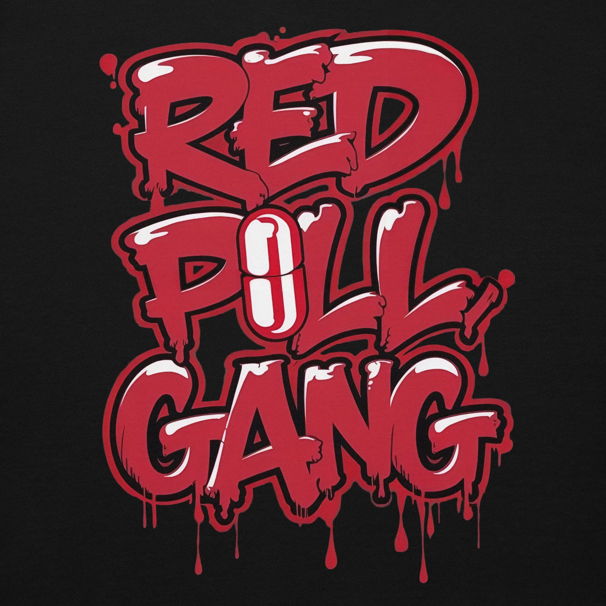 Red Pill Gang Graffiti Hoodie - Image 9