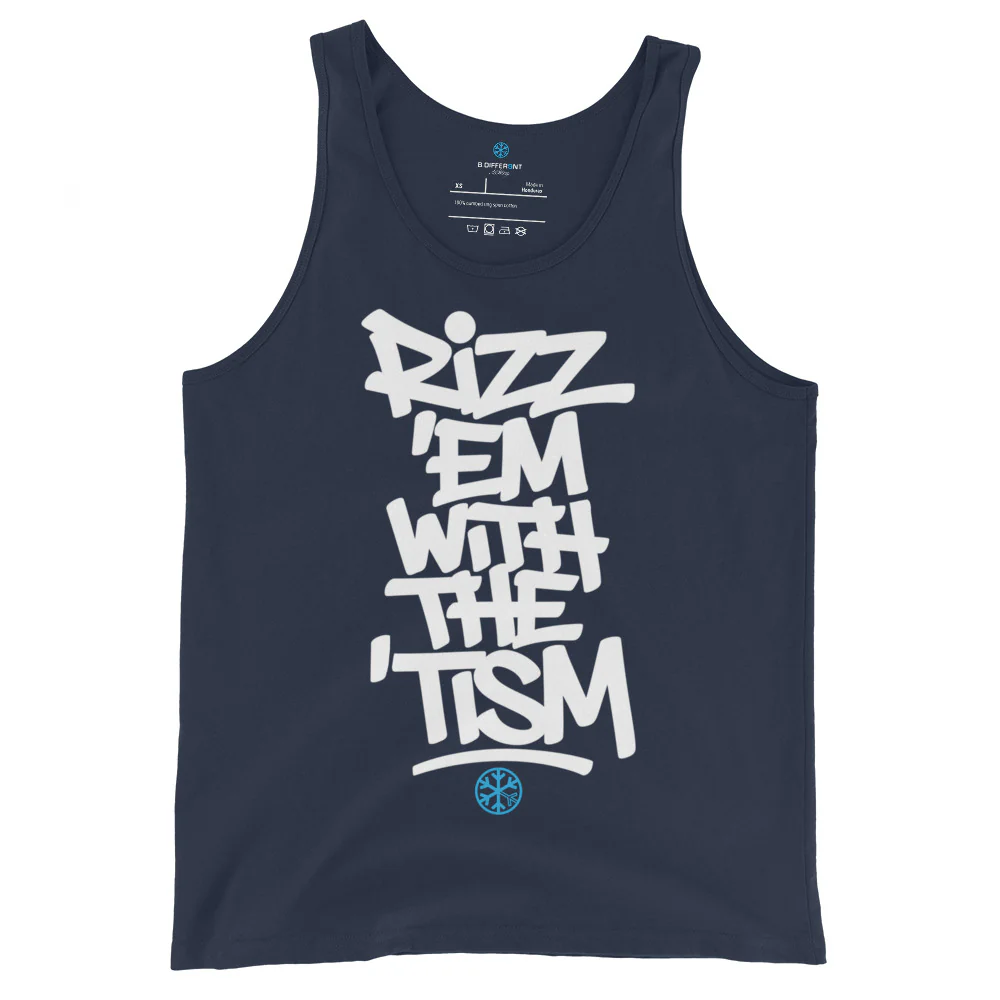 Rizz 'Em With The 'Tism Graffiti Tank Top - Image 5