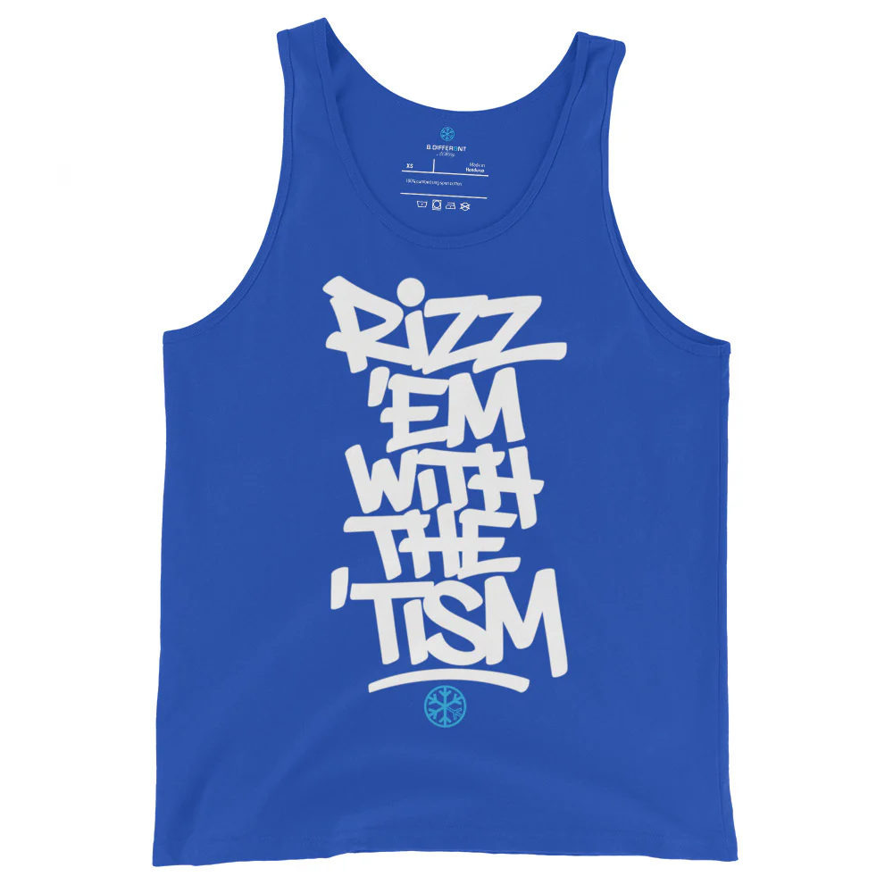 Rizz 'Em With The 'Tism Graffiti Tank Top - Image 9