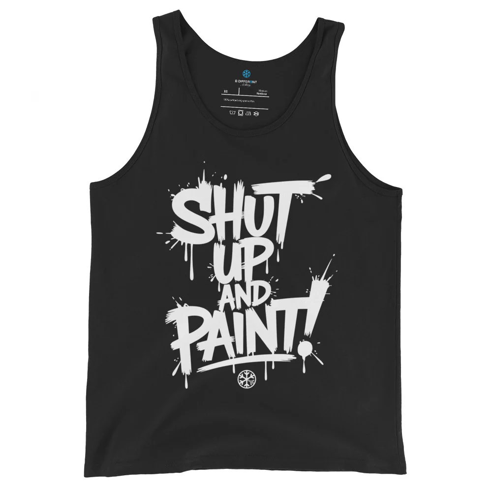 Shut Up and Paint Graffiti Tank Top - Image 3