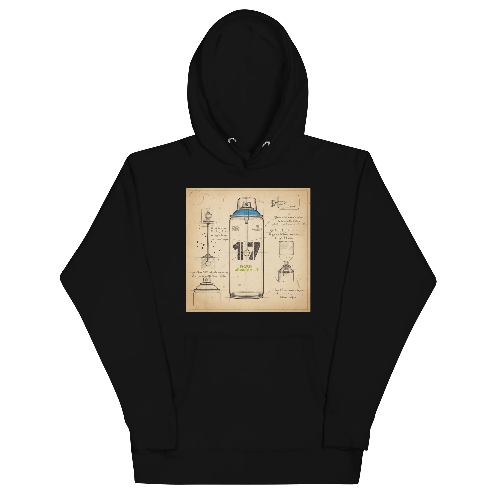 Spray Can Sketch Graffiti Hoodie - Image 7