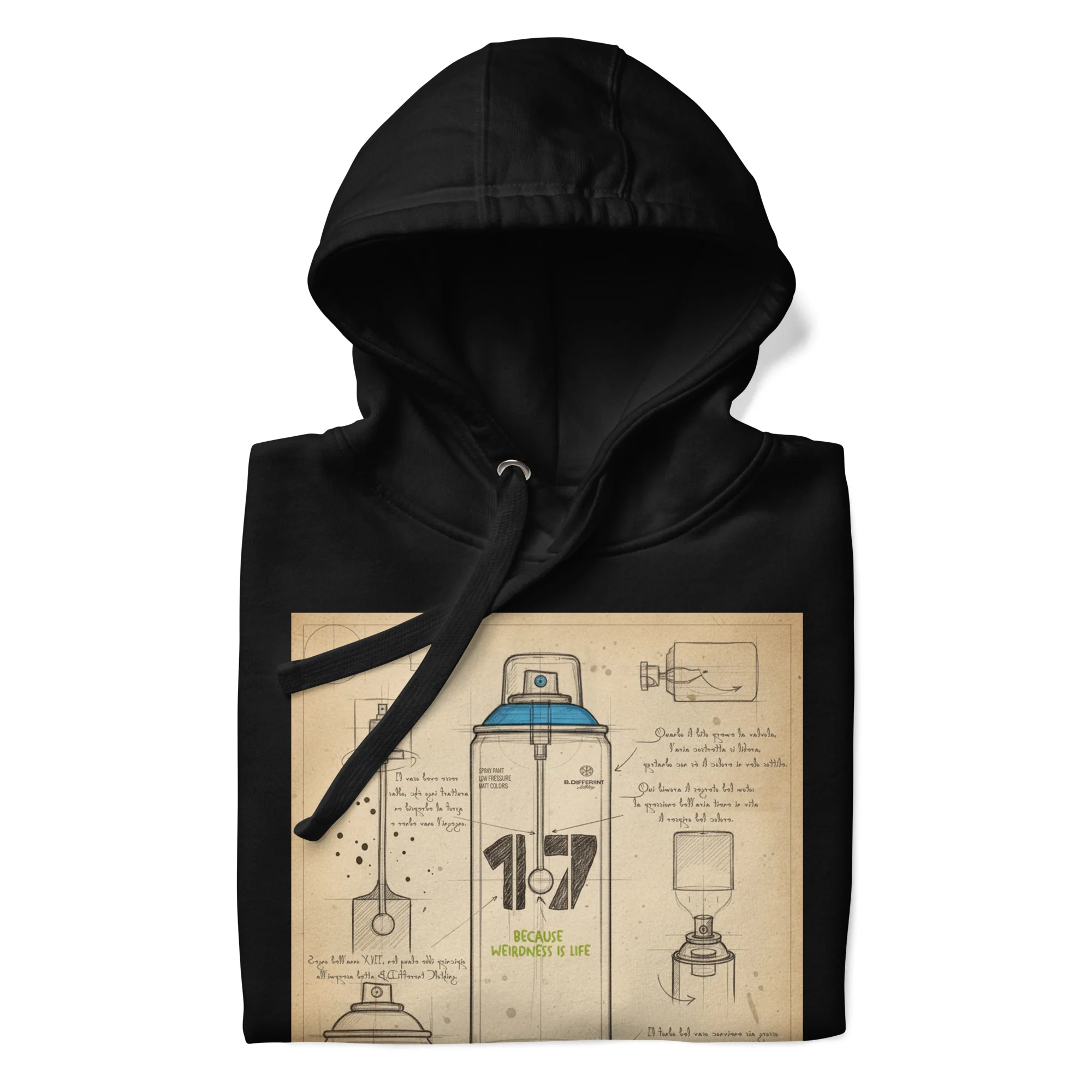 Spray Can Sketch Graffiti Hoodie - Image 9