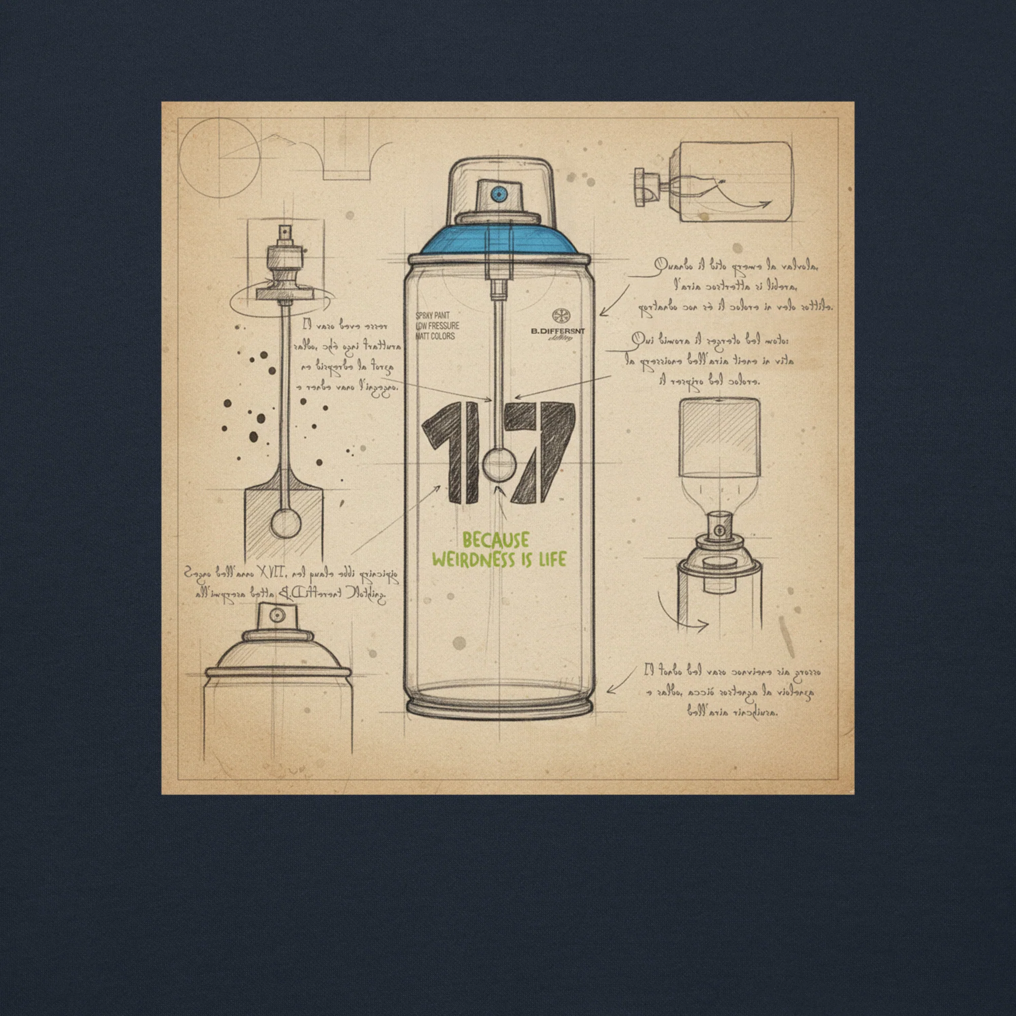 Spray Can Sketch Graffiti Sweatshirt - Image 15