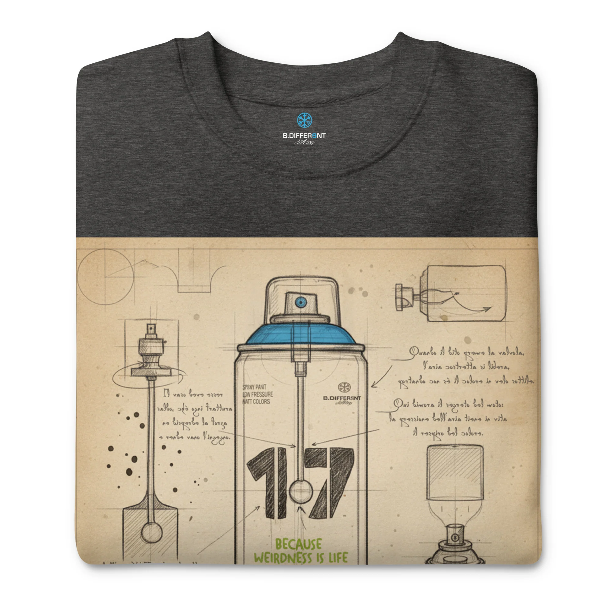 Spray Can Sketch Graffiti Sweatshirt - Image 22