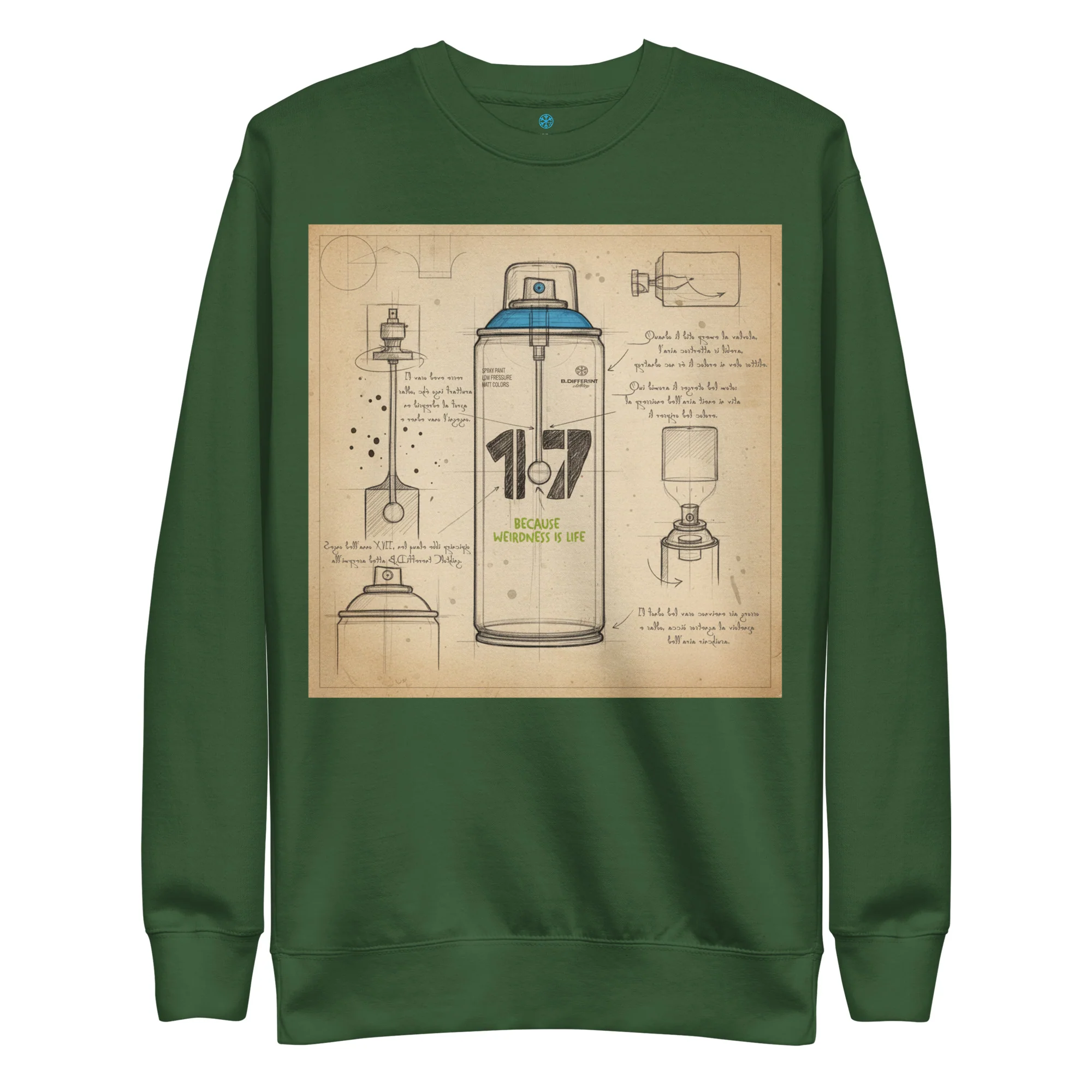 Spray Can Sketch Graffiti Sweatshirt - Image 26