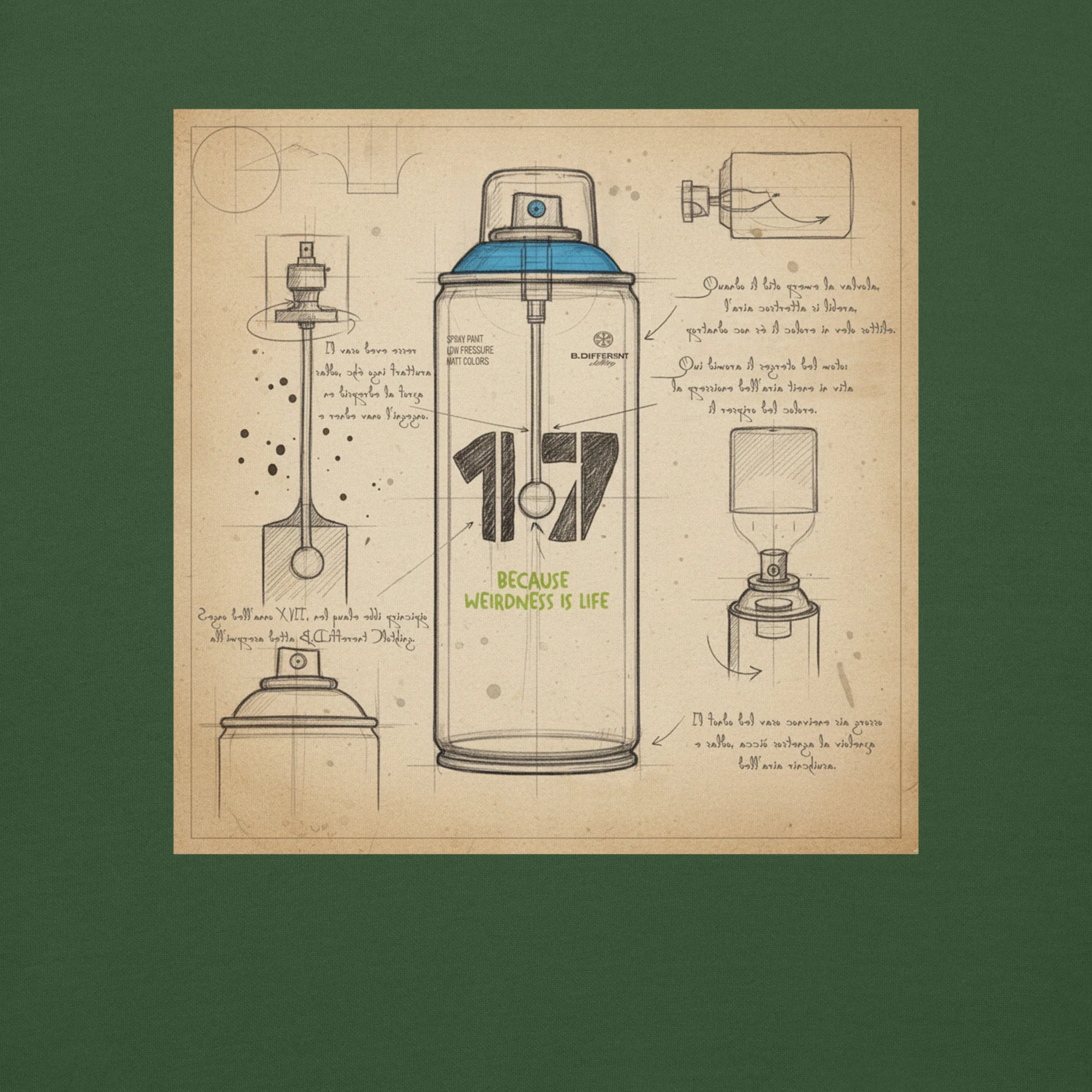Spray Can Sketch Graffiti Sweatshirt - Image 27