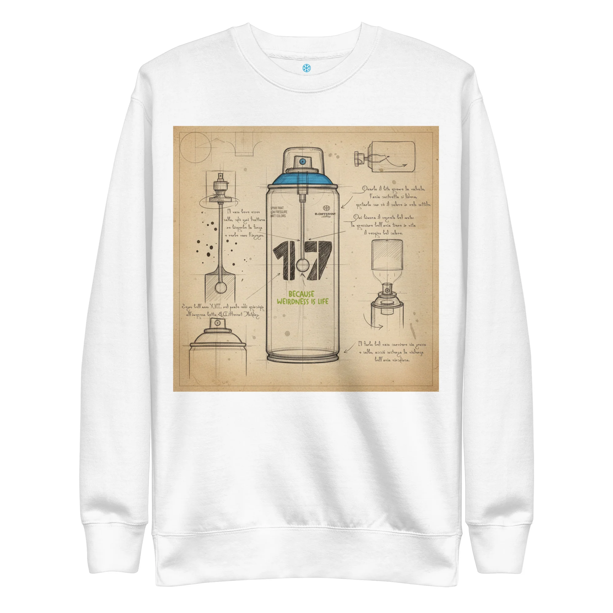Spray Can Sketch Graffiti Sweatshirt - Image 32