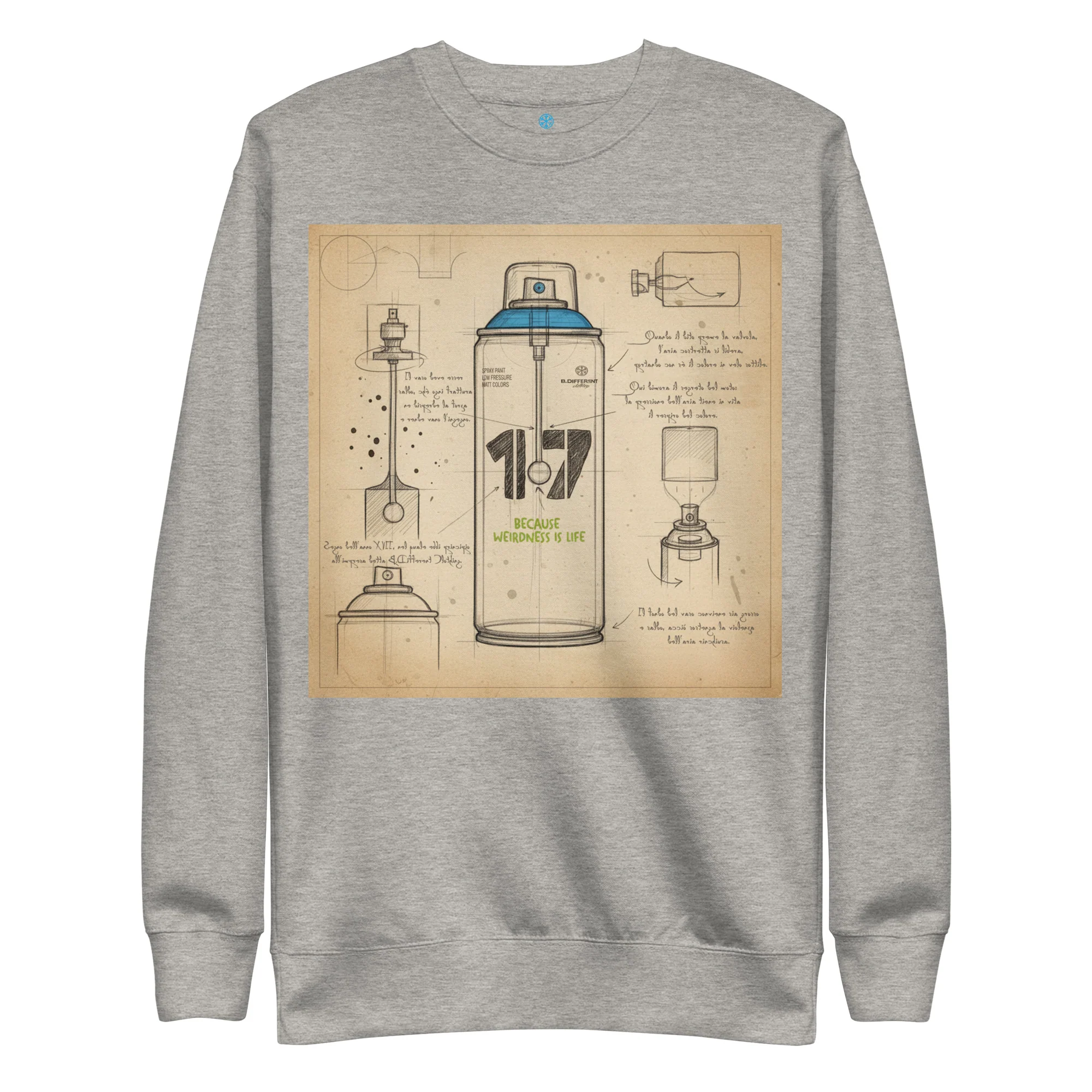 Spray Can Sketch Graffiti Sweatshirt - Image 8