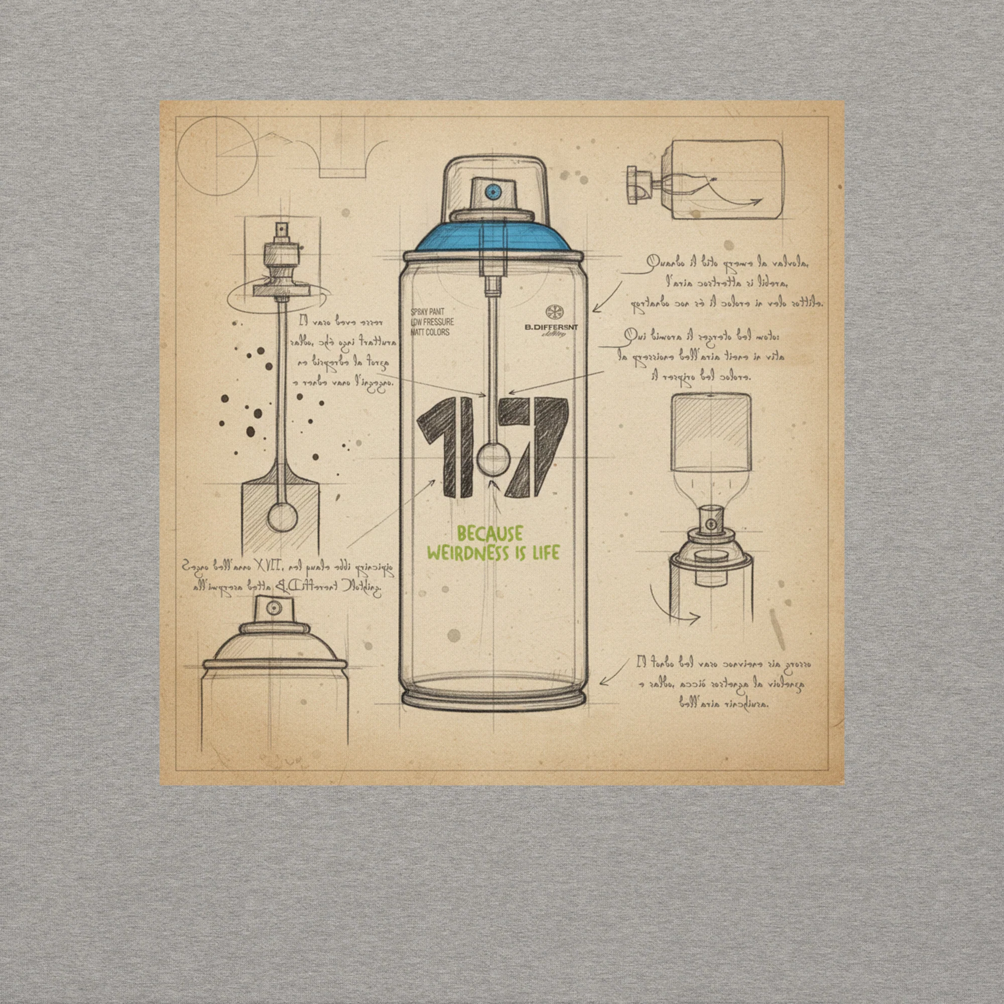Spray Can Sketch Graffiti Sweatshirt - Image 9
