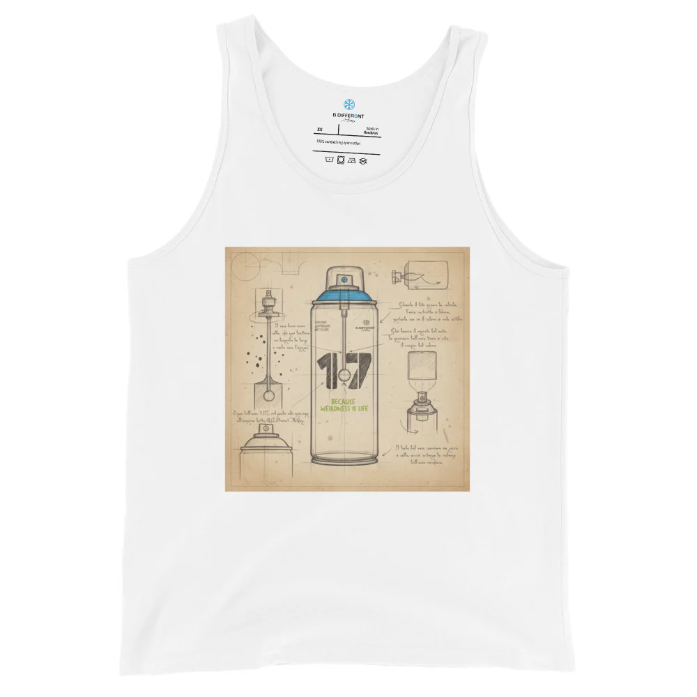 Spray Can Sketch Graffiti Tank Top - Image 5
