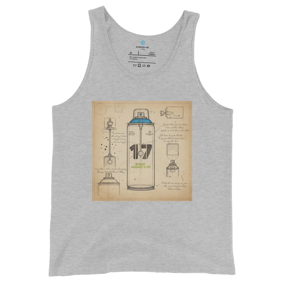 Spray Can Sketch Graffiti Tank Top - Image 7