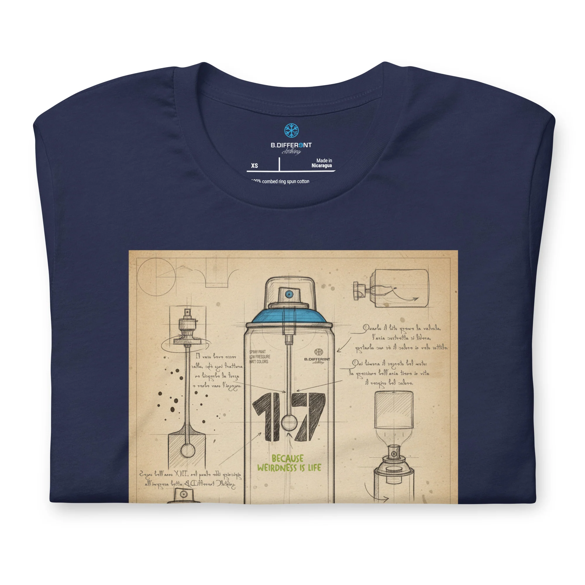 Spray Can Sketch Graffiti Tee - Image 10