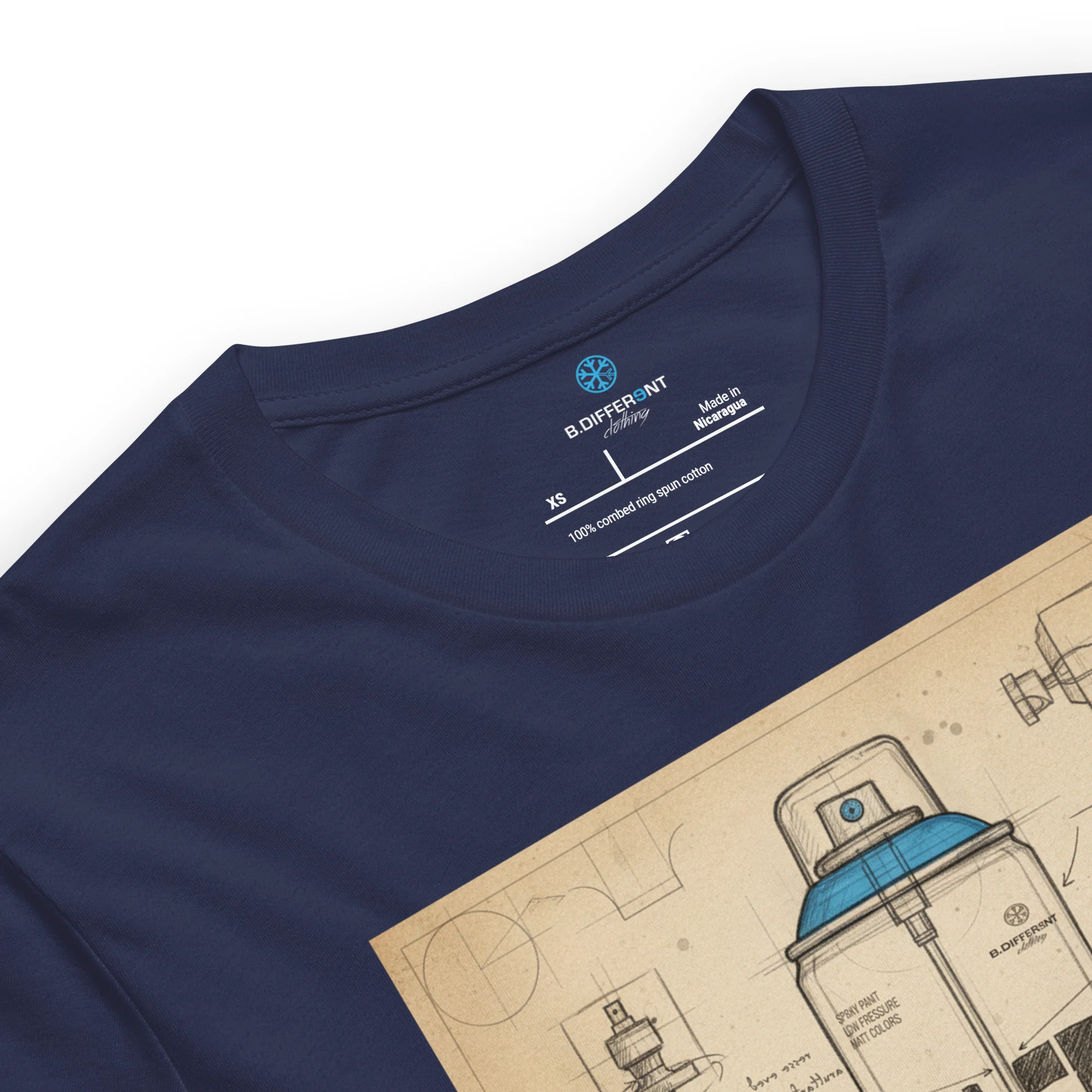 Spray Can Sketch Graffiti Tee - Image 11