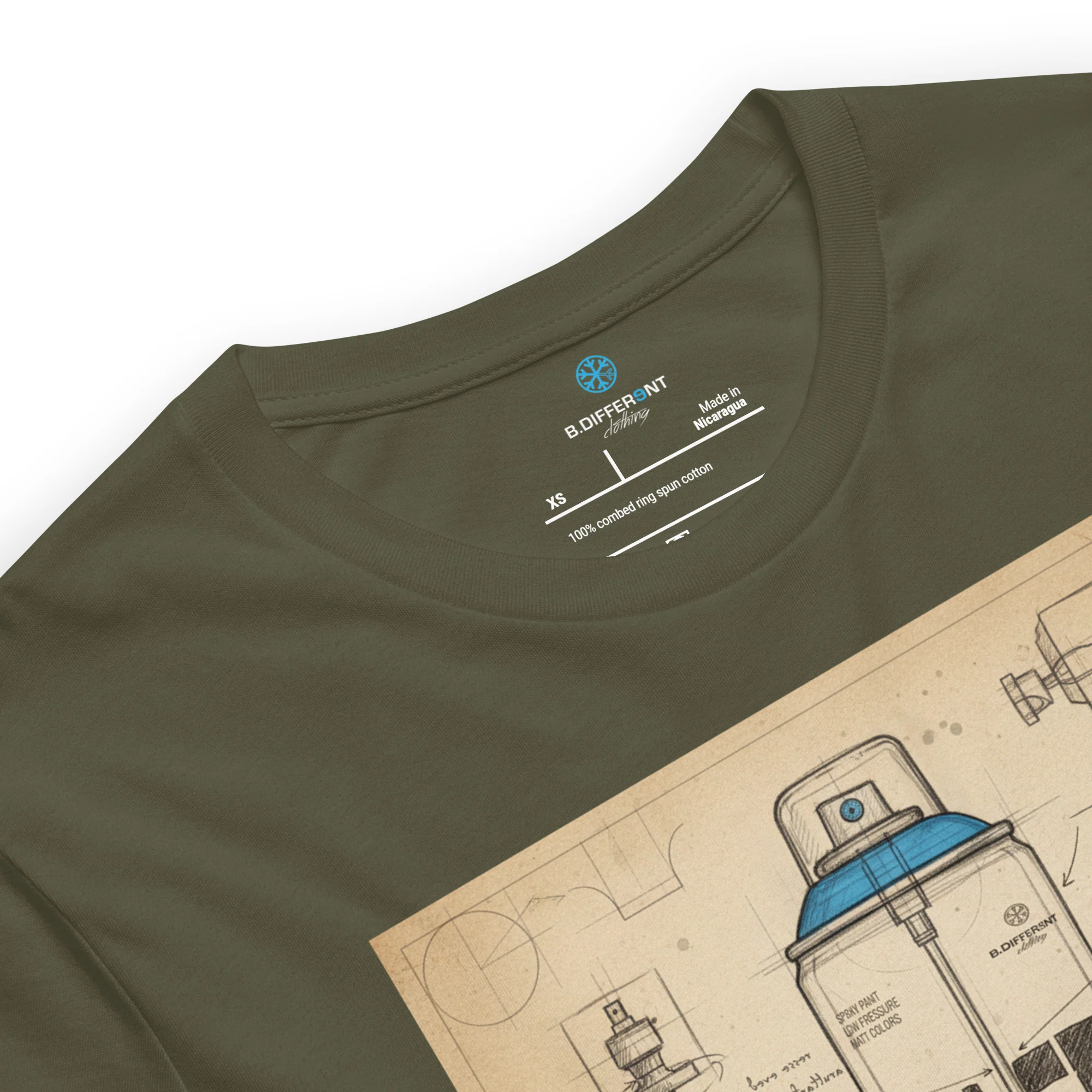 Spray Can Sketch Graffiti Tee - Image 17