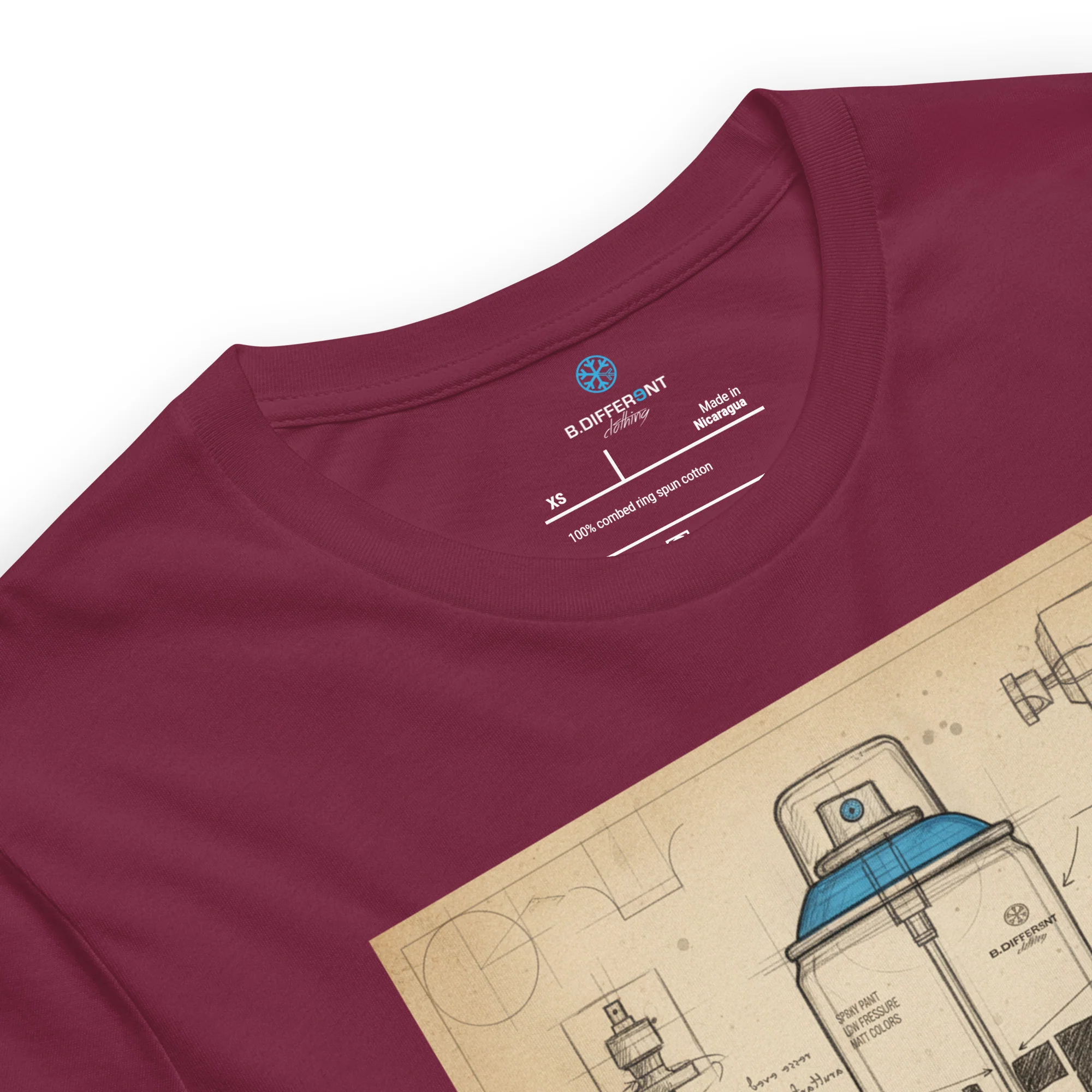 Spray Can Sketch Graffiti Tee - Image 29