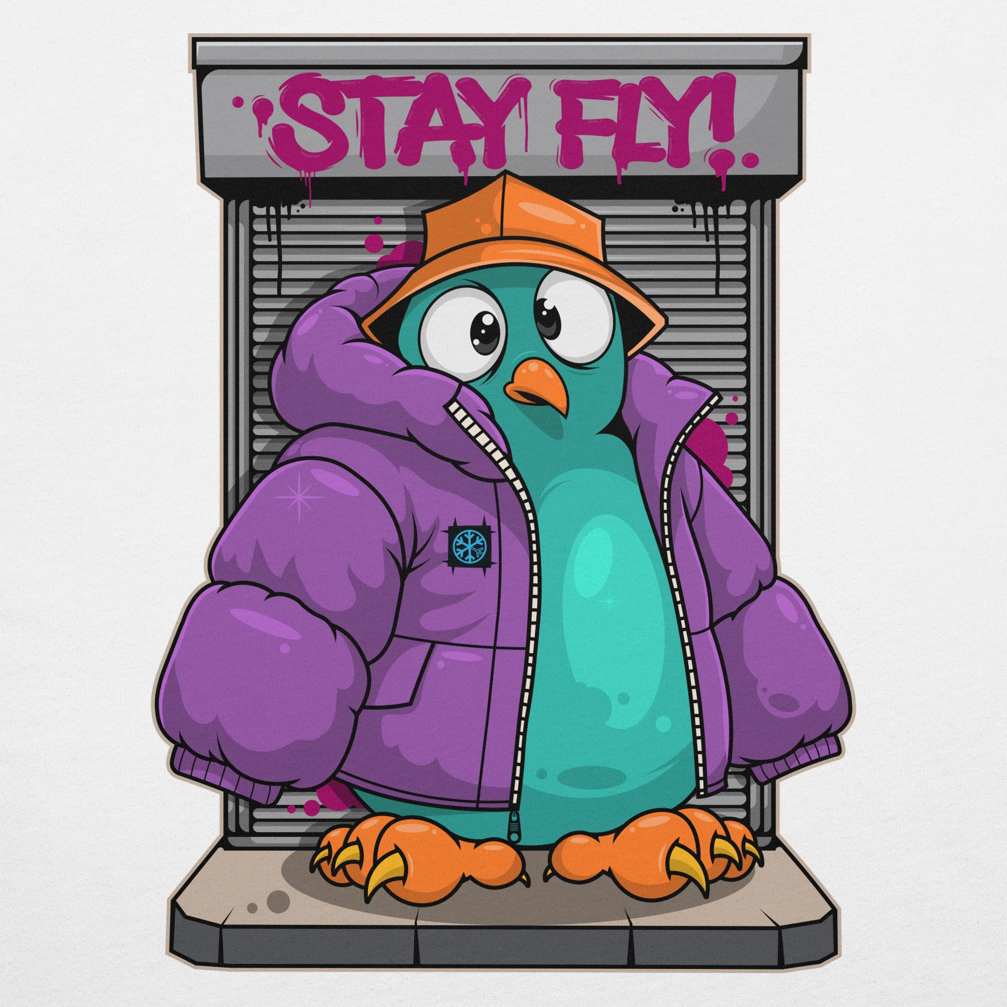 Stay Fly Graffiti Character Tee - Image 3