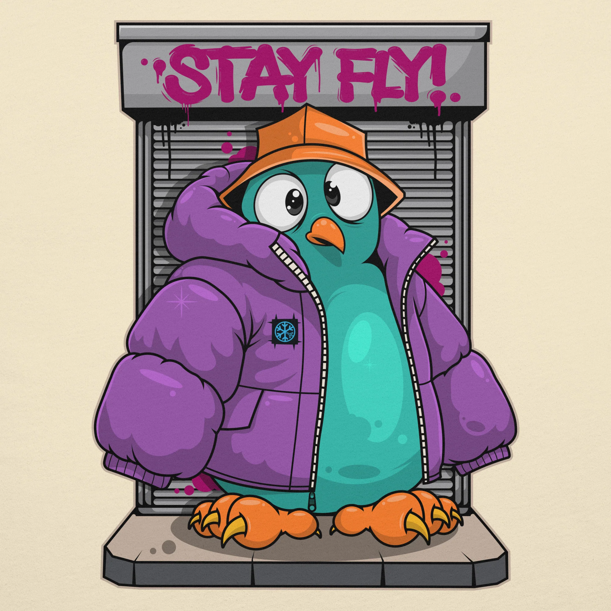Stay Fly Graffiti Character Tee - Image 38
