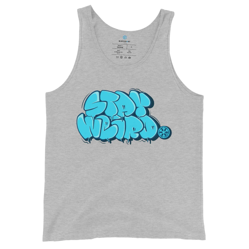 Stay Weird Graffiti Throw-up Tank Top - Image 3