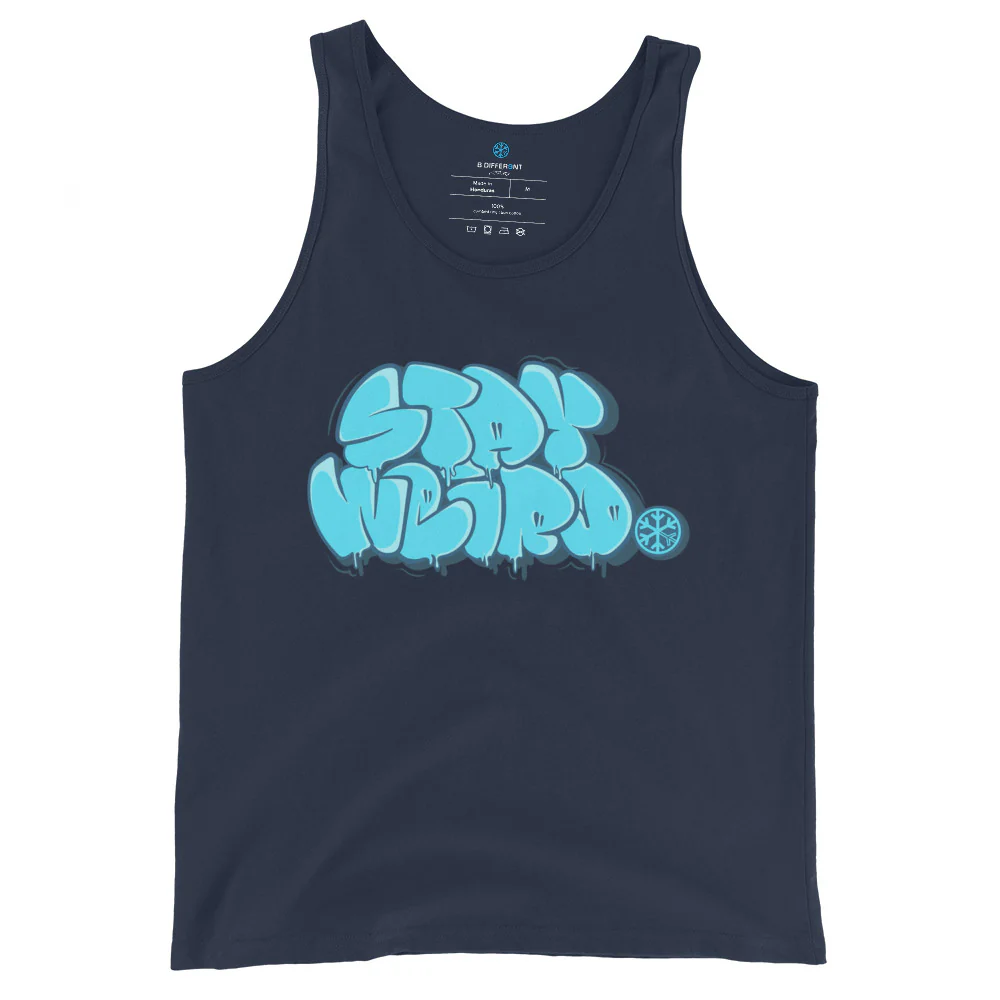 Stay Weird Graffiti Throw-up Tank Top - Image 7