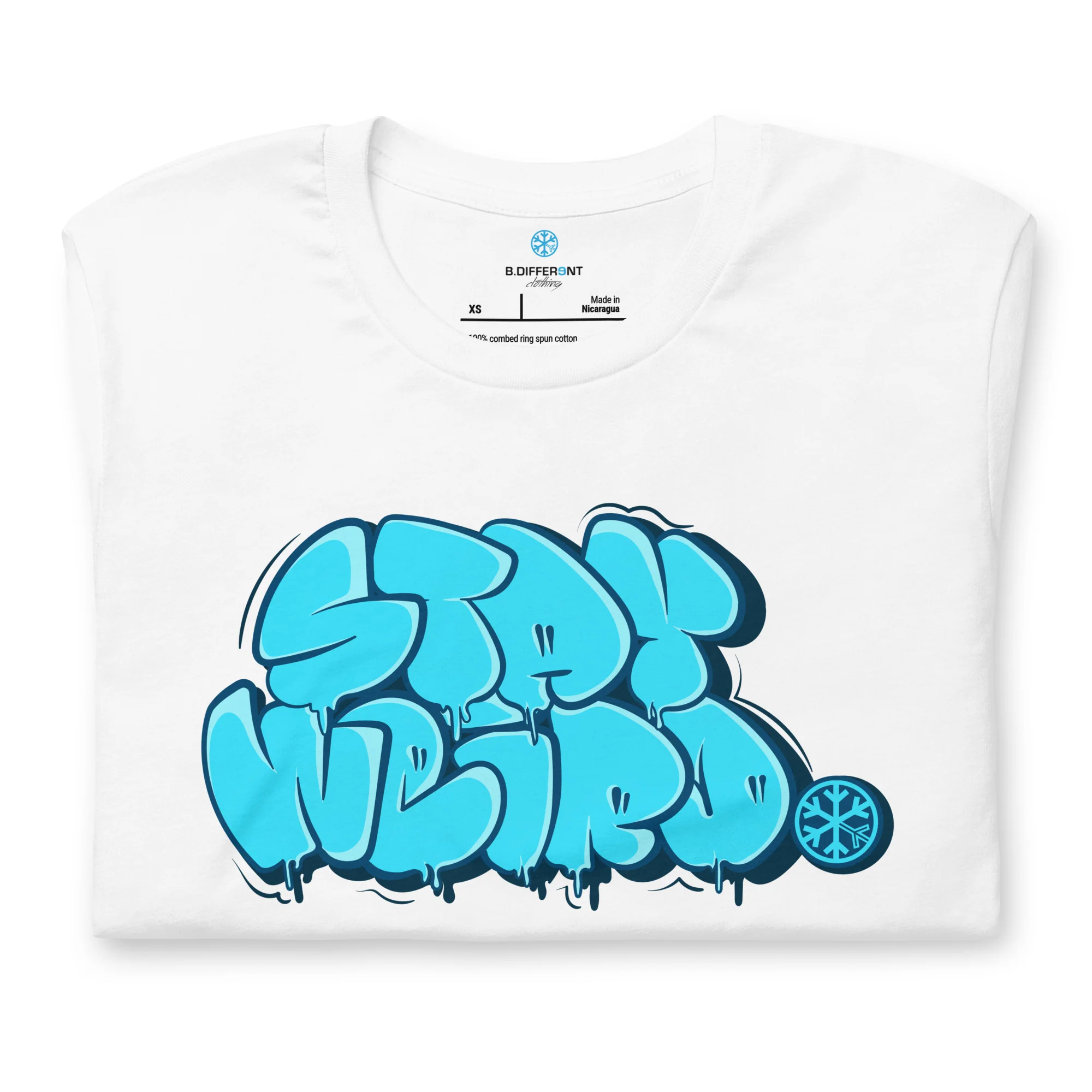 Stay Weird Graffiti Throw-up Tee - Image 3