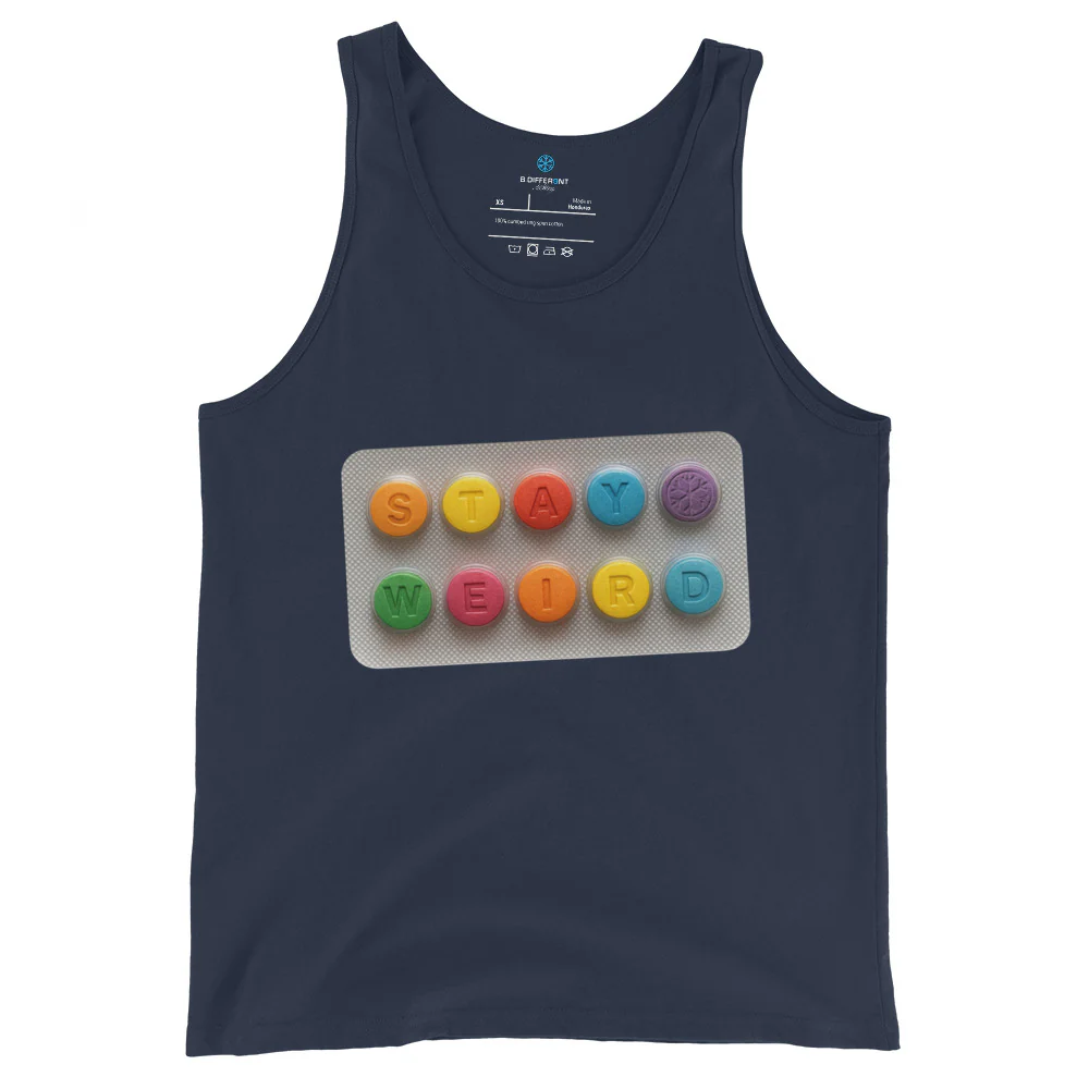 Stay Weird Pills Tank Top - Image 5