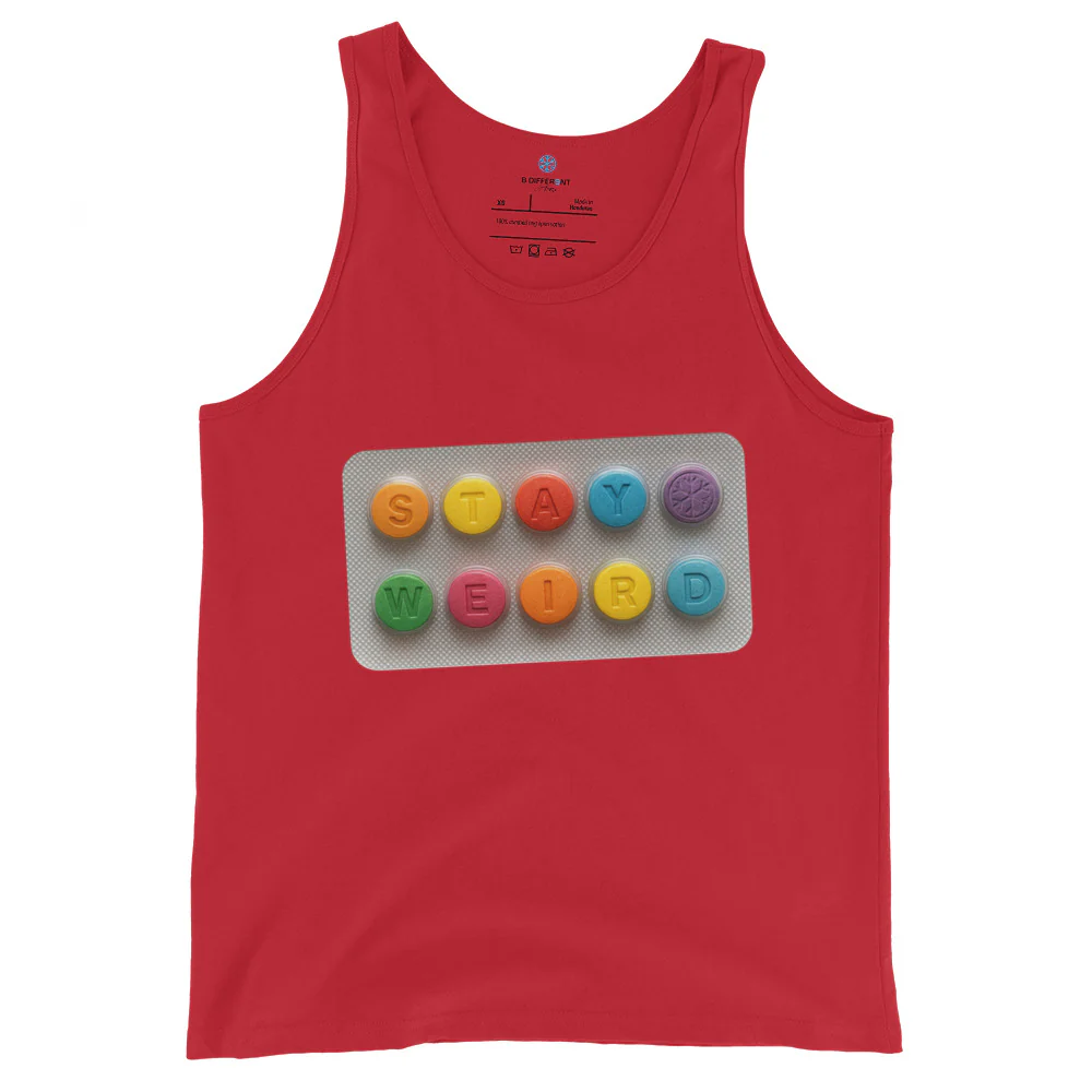 Stay Weird Pills Tank Top - Image 7