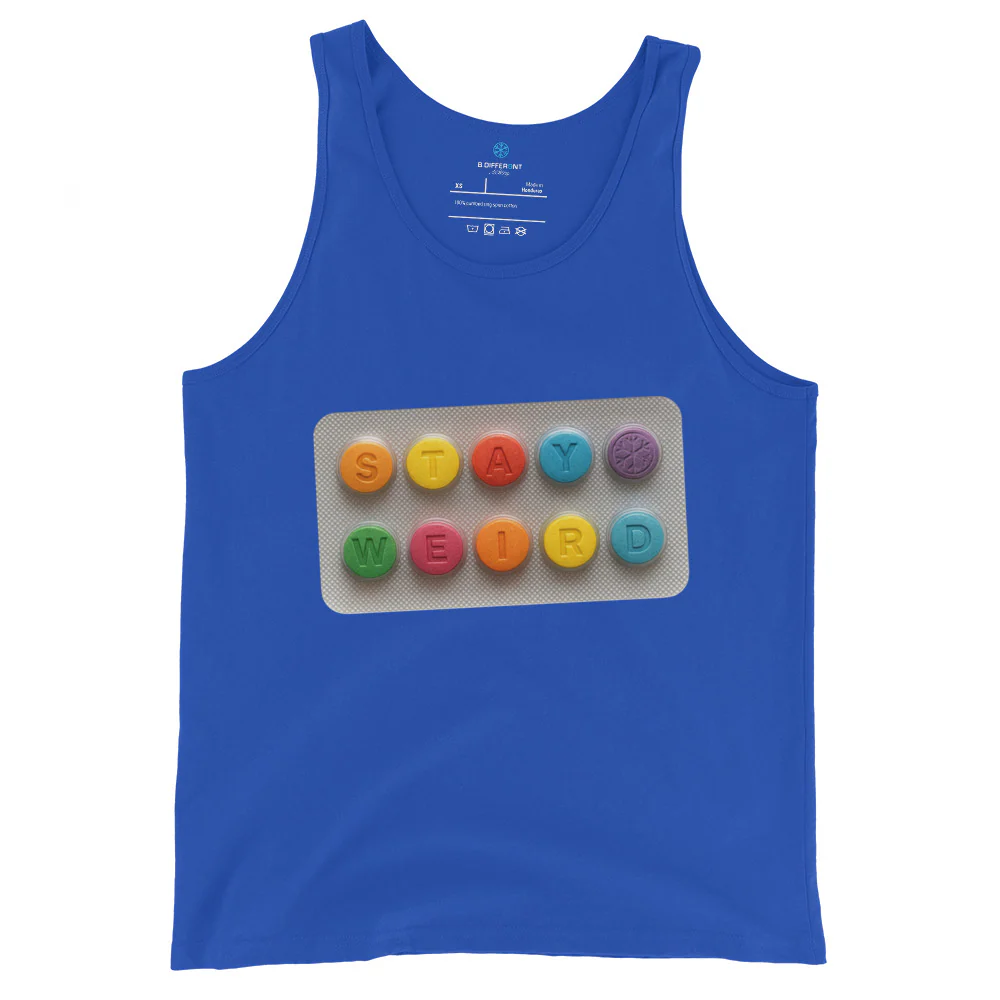 Stay Weird Pills Tank Top - Image 9