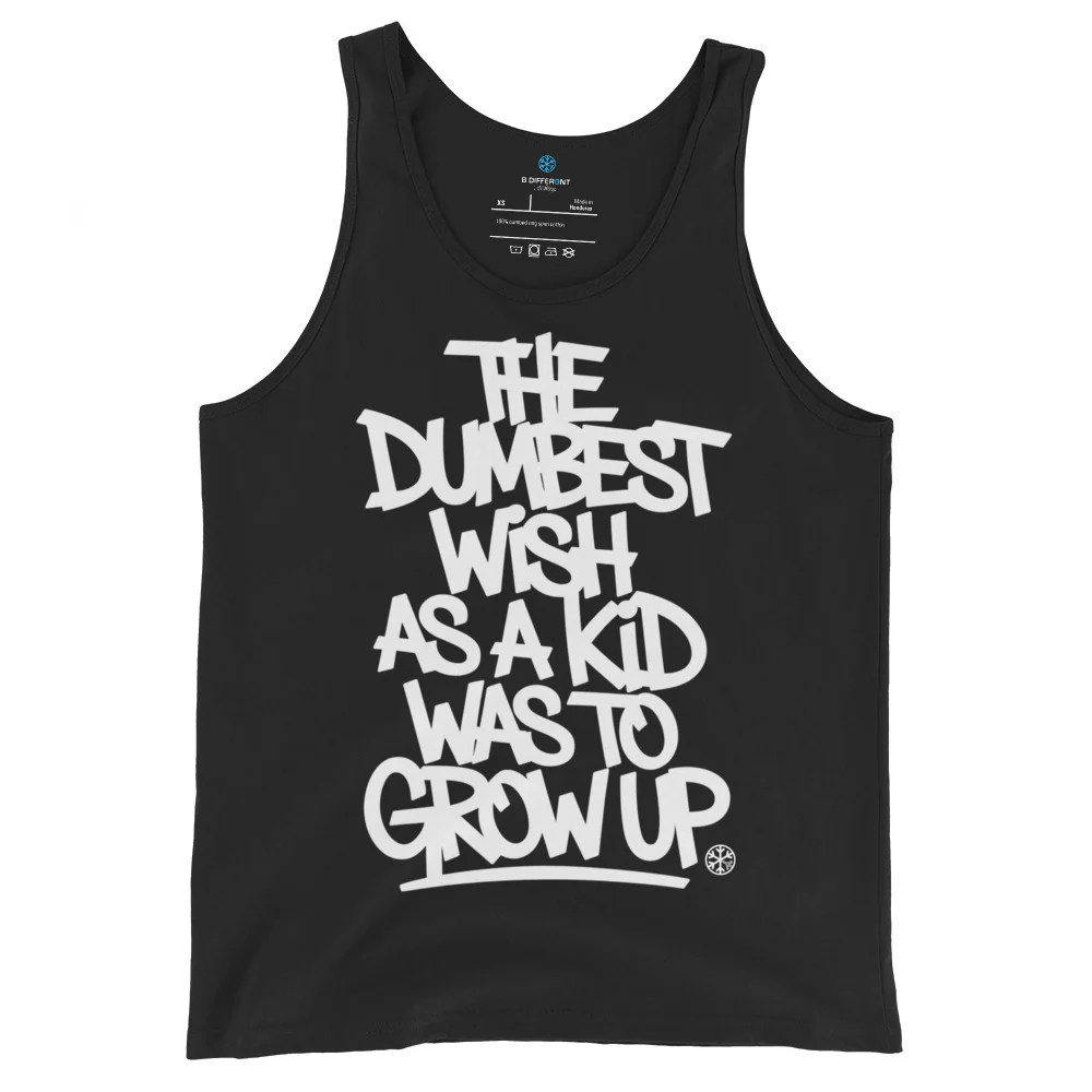 The Dumbest Wish Graffiti Tag Tank Top
