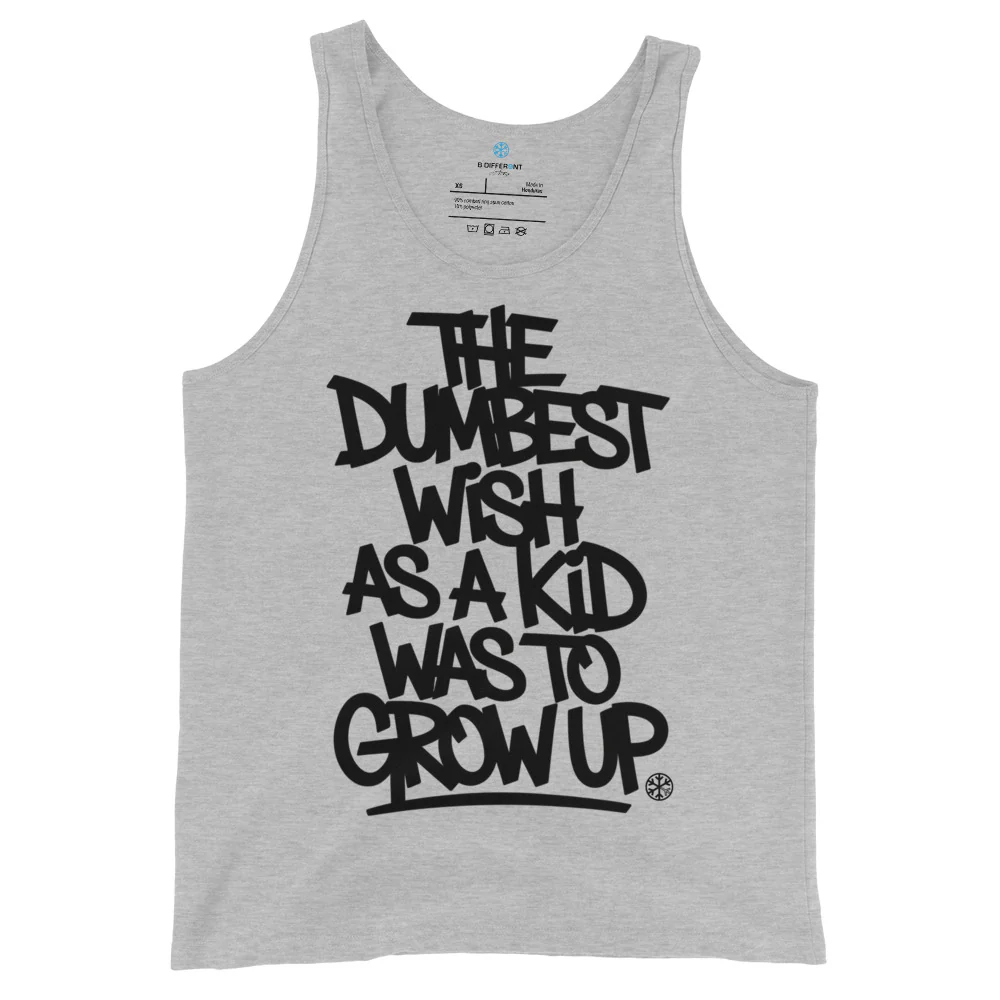 The Dumbest Wish Graffiti Tag Tank Top - Image 7