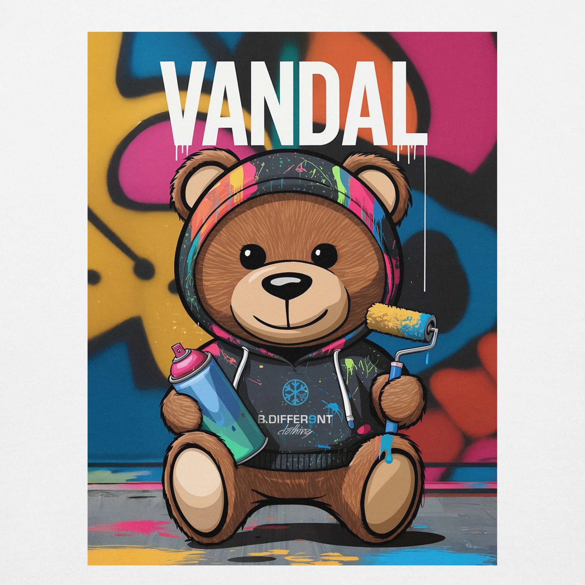 Vandal Teddy Bear Graffiti Hoodie - Image 44