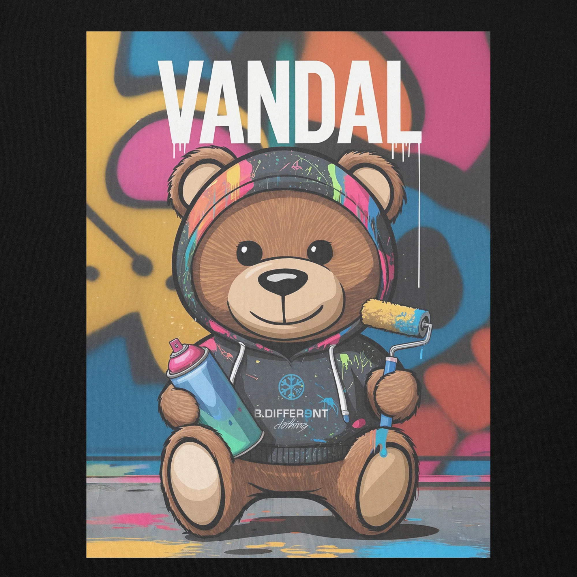 Vandal Teddy Bear Graffiti Hoodie - Image 8