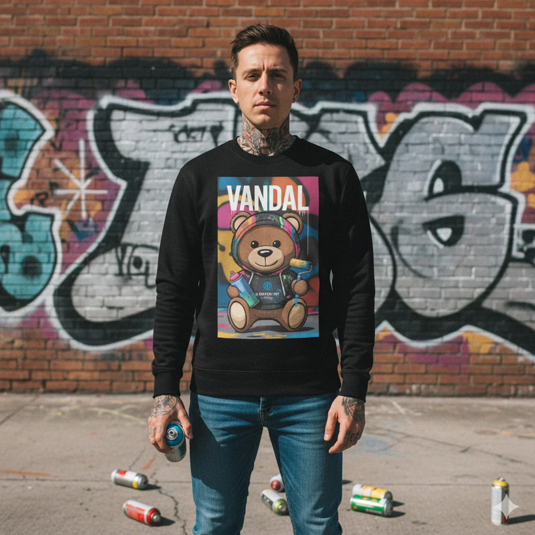 Vandal Teddy Bear Graffiti Sweatshirt - Image 2